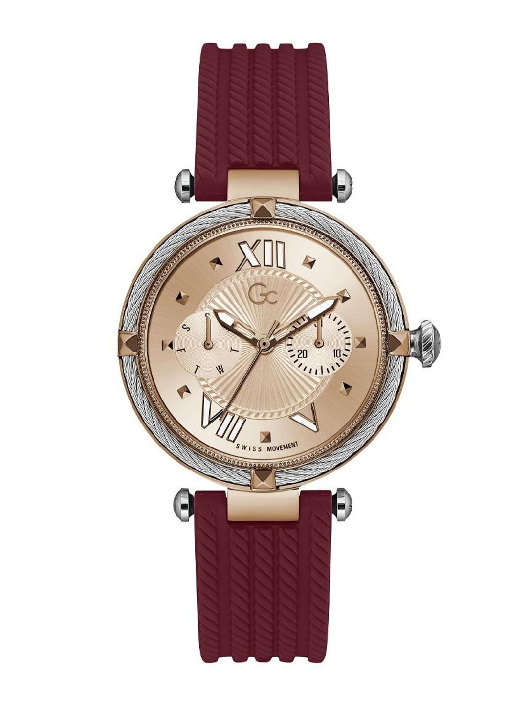 GC Women Patterned Dial & Textured Straps Analogue Watch Z23004L3MF