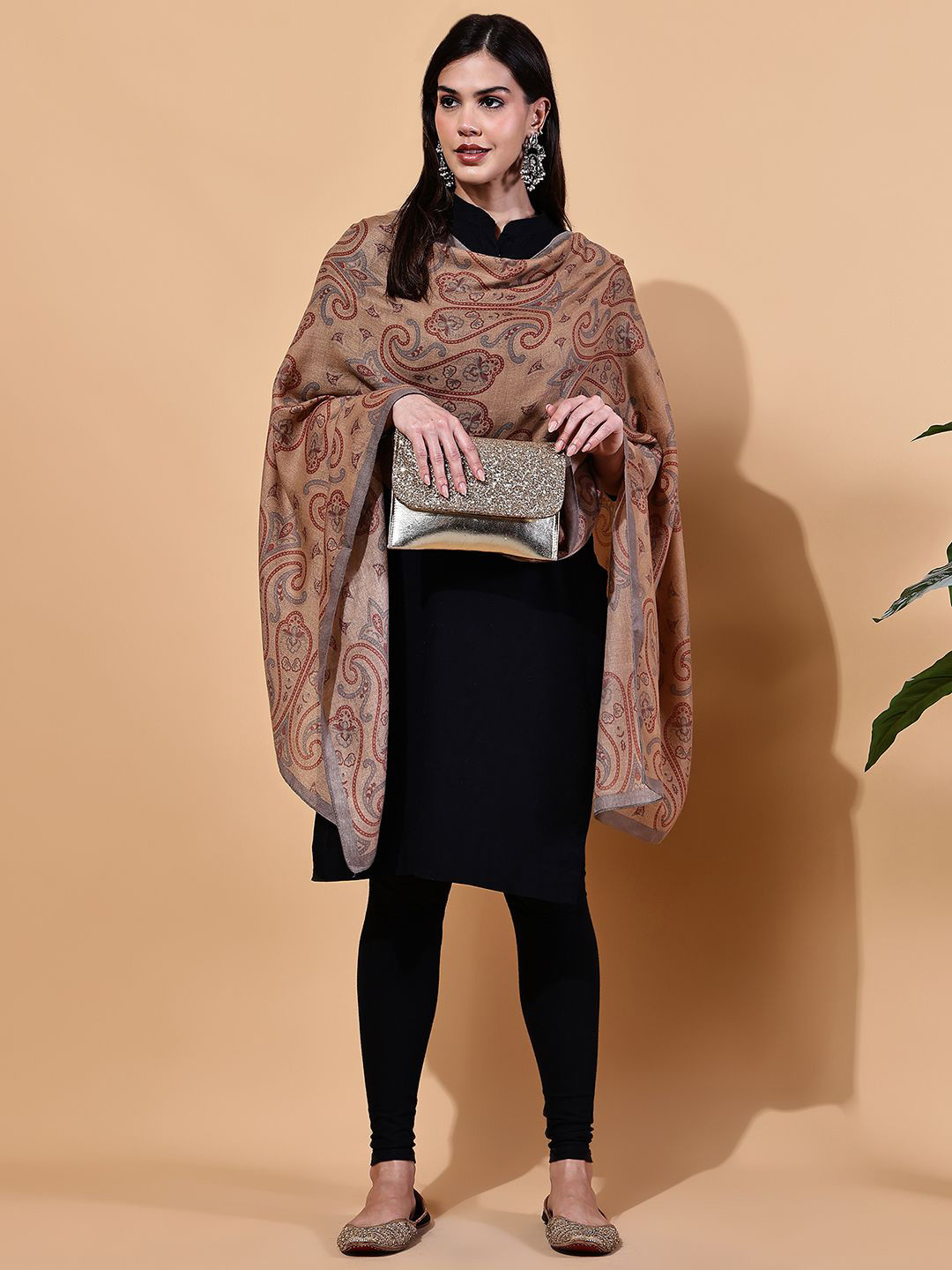 LOOM LEGACY Paisley Batik Printed Modal Dupatta