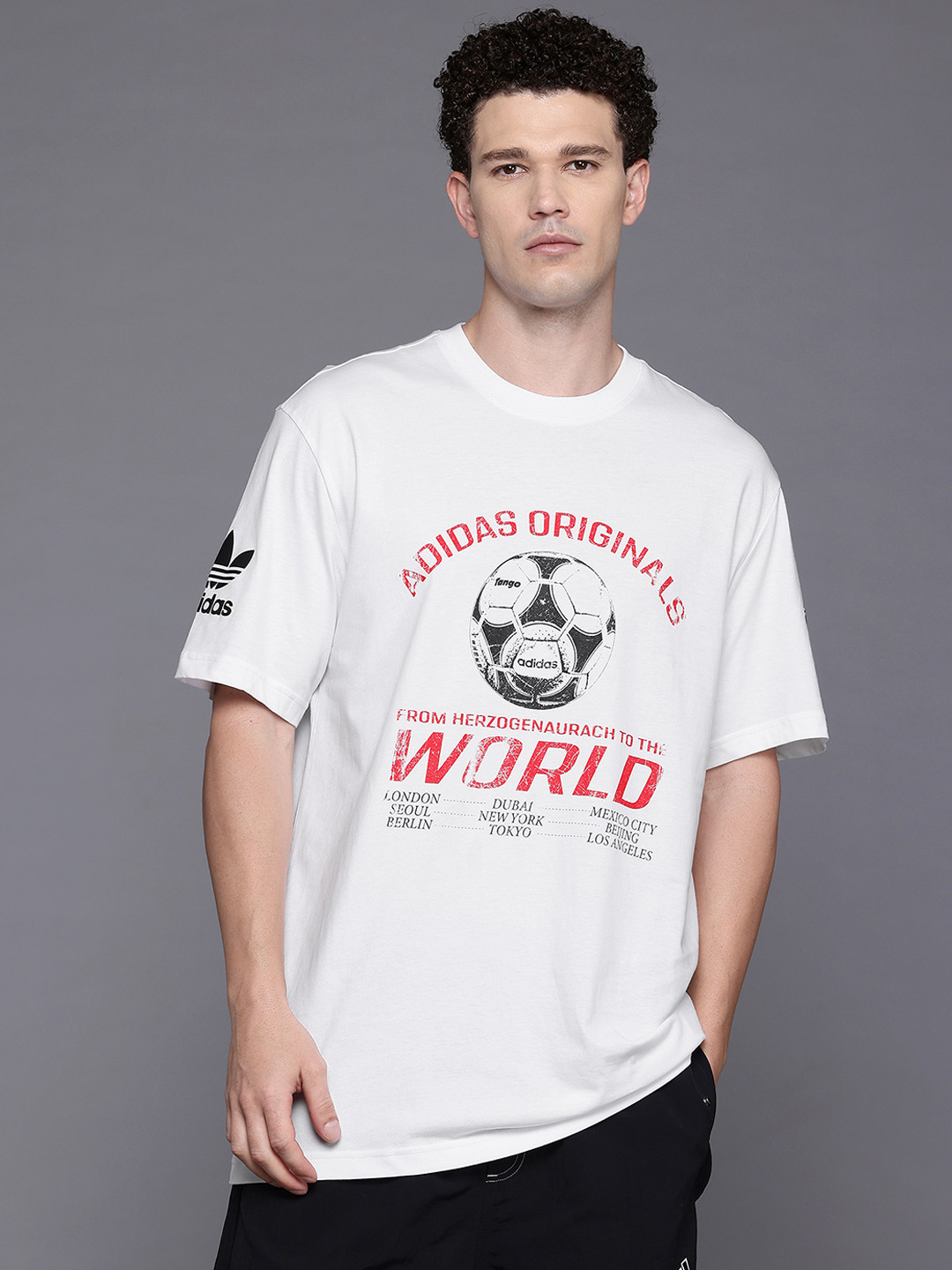 ADIDAS Originals Pure Cotton 90s Football Graphic Tshirt