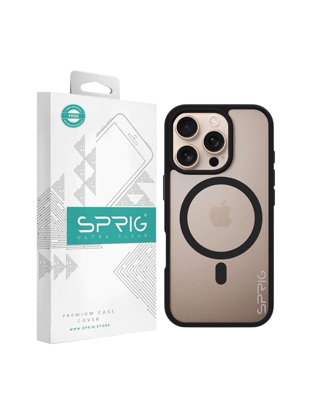 SPRIG Impact Resistant Shock Proof iPhone 16 Pro Back Case