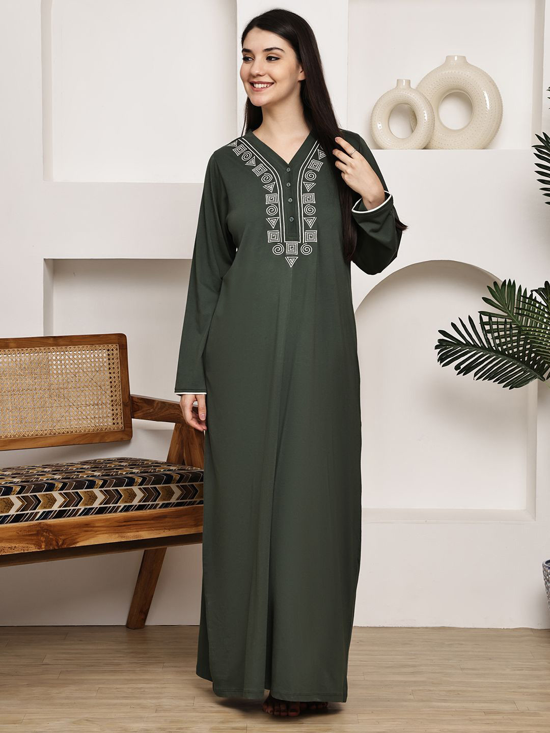 Kanvin Embroidered Night Dresses