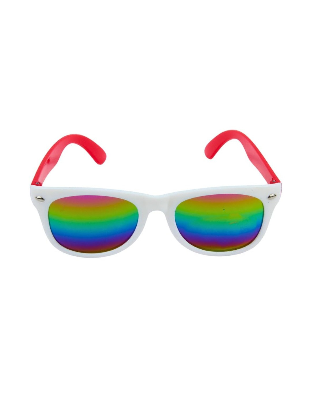 NESKA MODA Unisex Kids Mirrored Lens & Red Sunglasses with UV Protected Lens