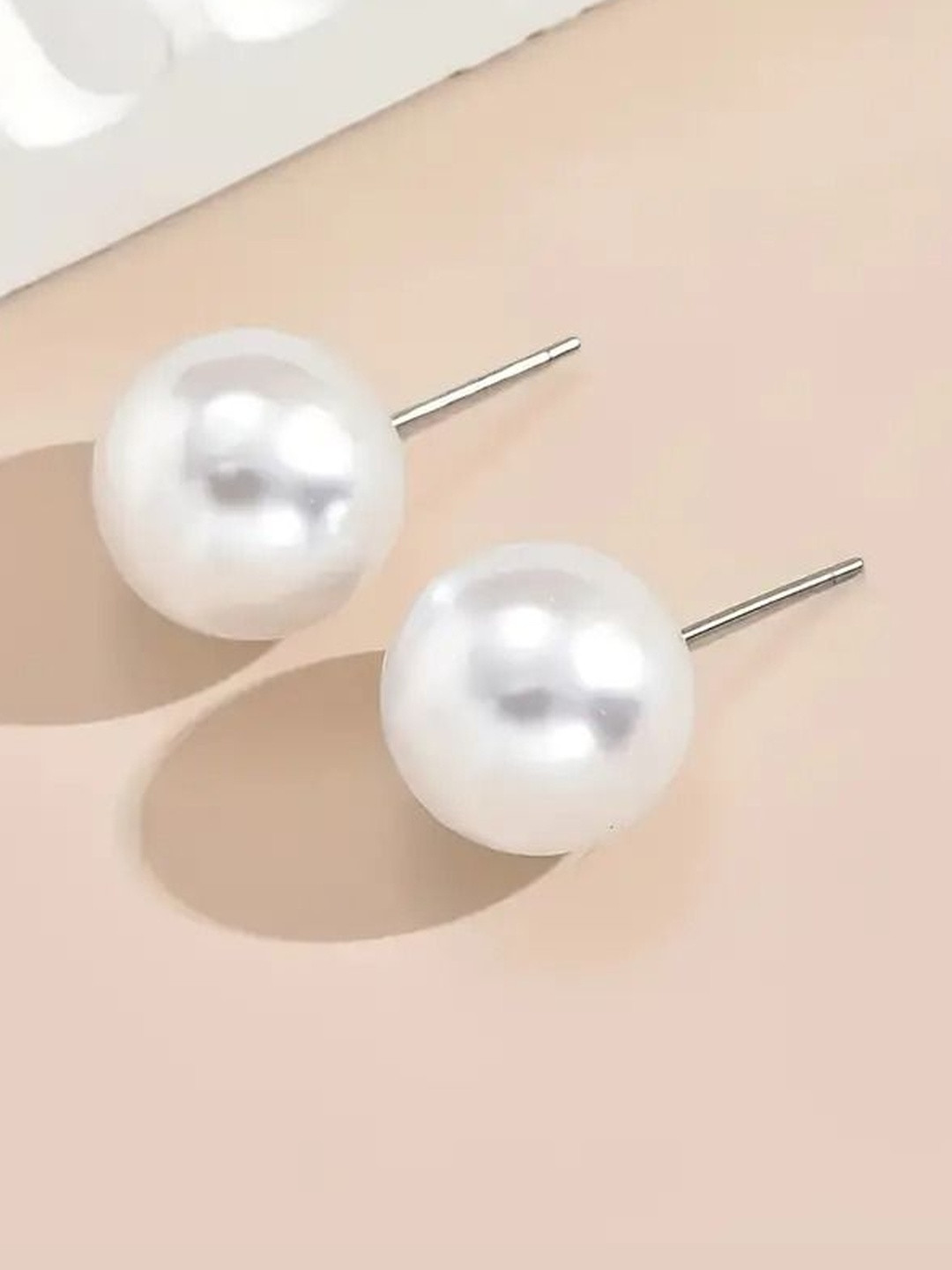 NAVJAI 3 Pairs Western Teardrop Faux Pearl Stud Crystal Earring Stud Set