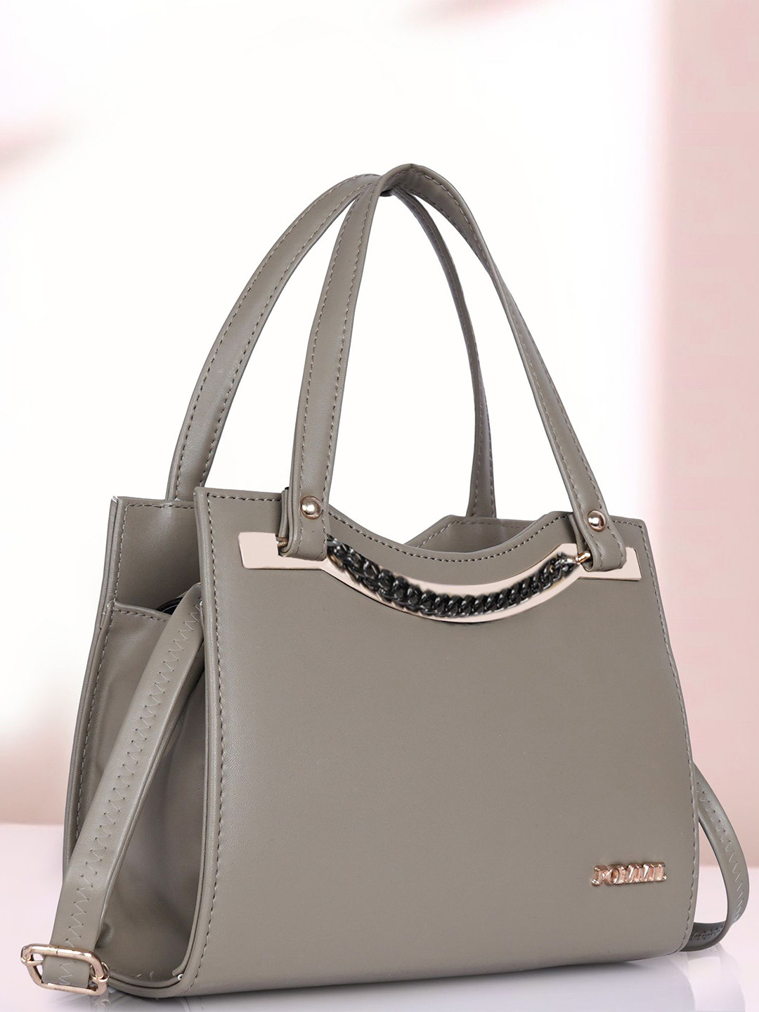 FOMMIL Synthetic Leather Satchel Crossbody Handbag With Bow Detail