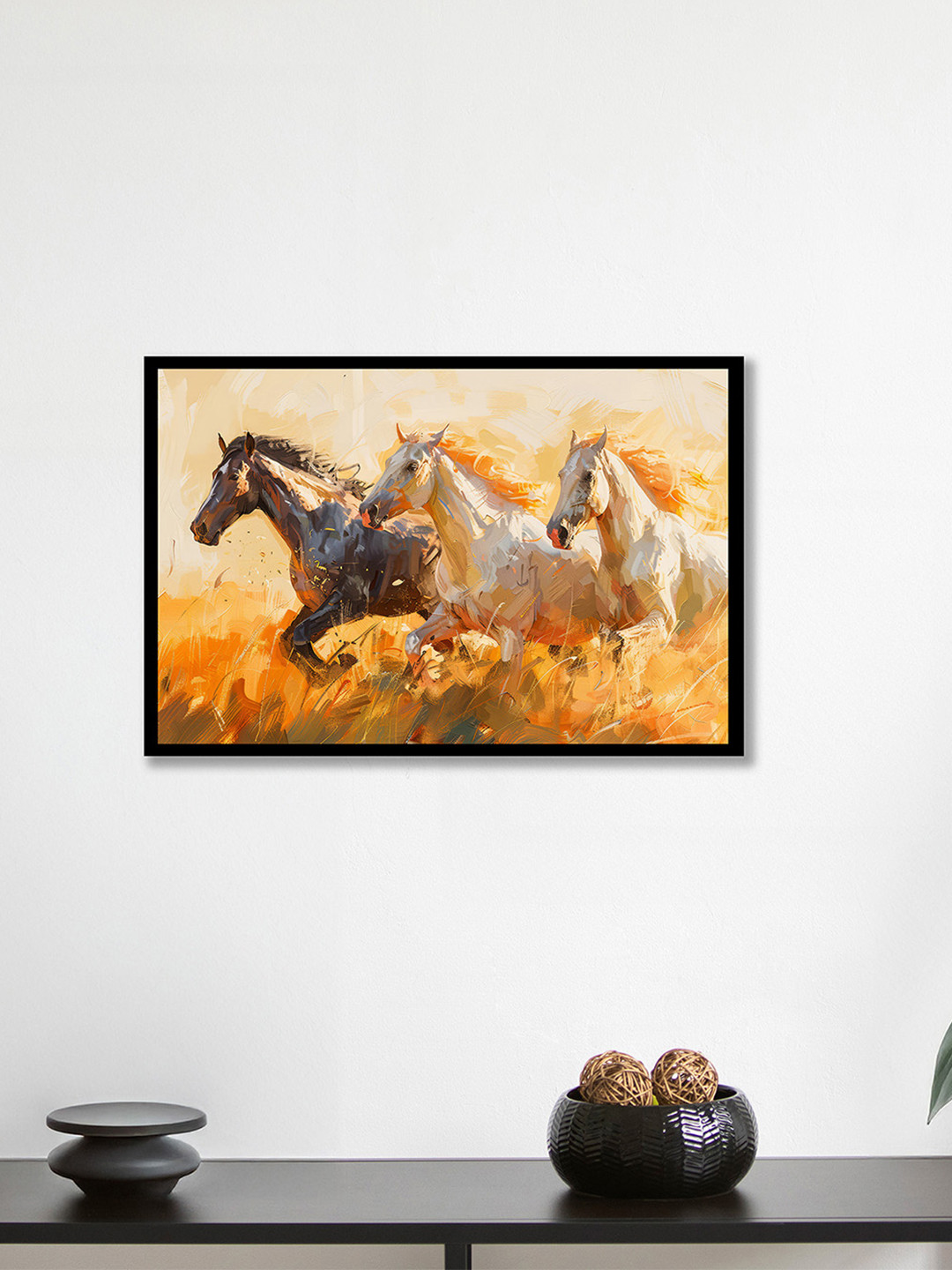 nestroots Brown And White Riders Of The Radiance Canvas Wall Art