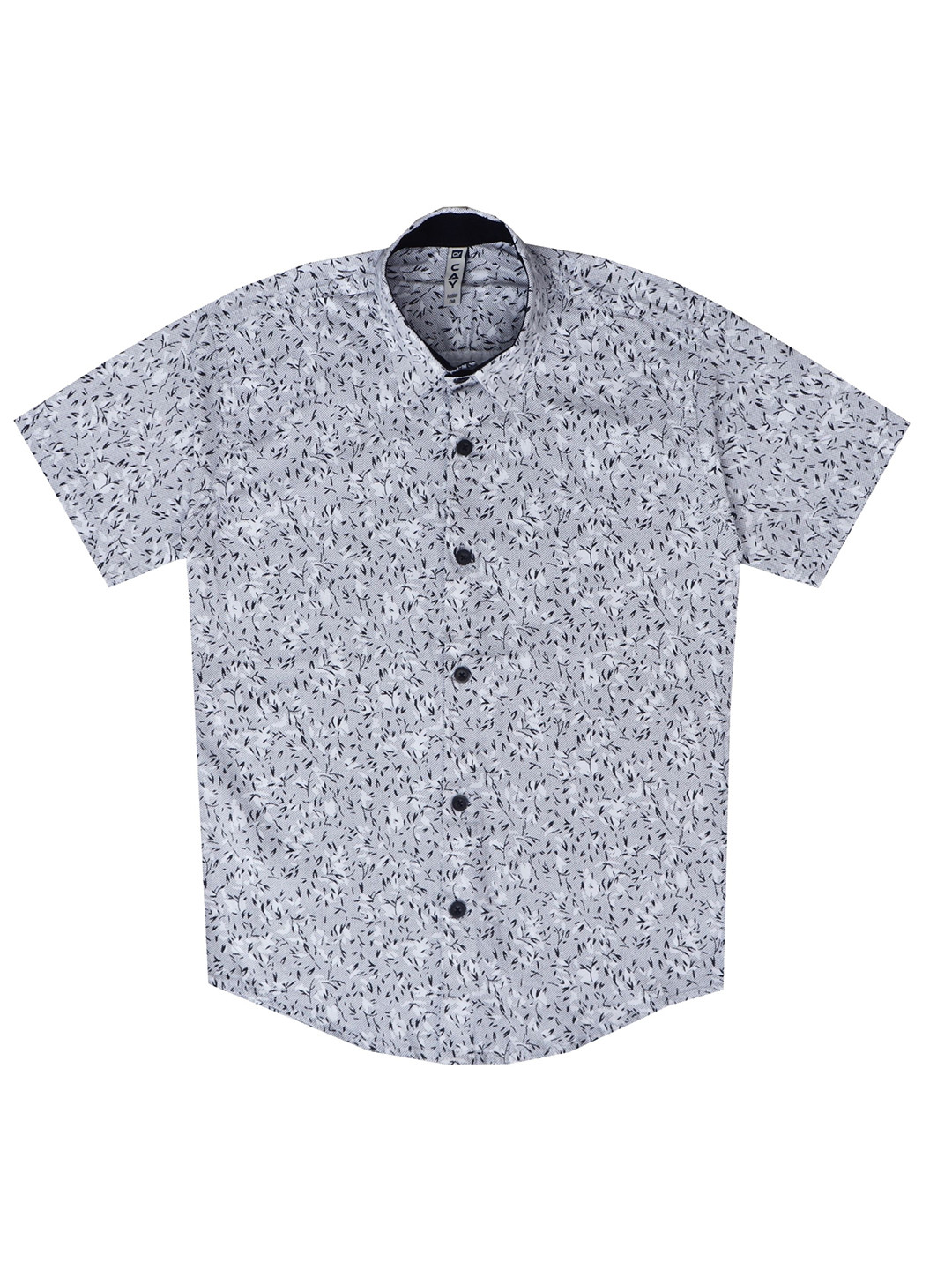 CAY Boys Regular Standard Fit Floral Printed Spread Collar Cotton Casual Shirt