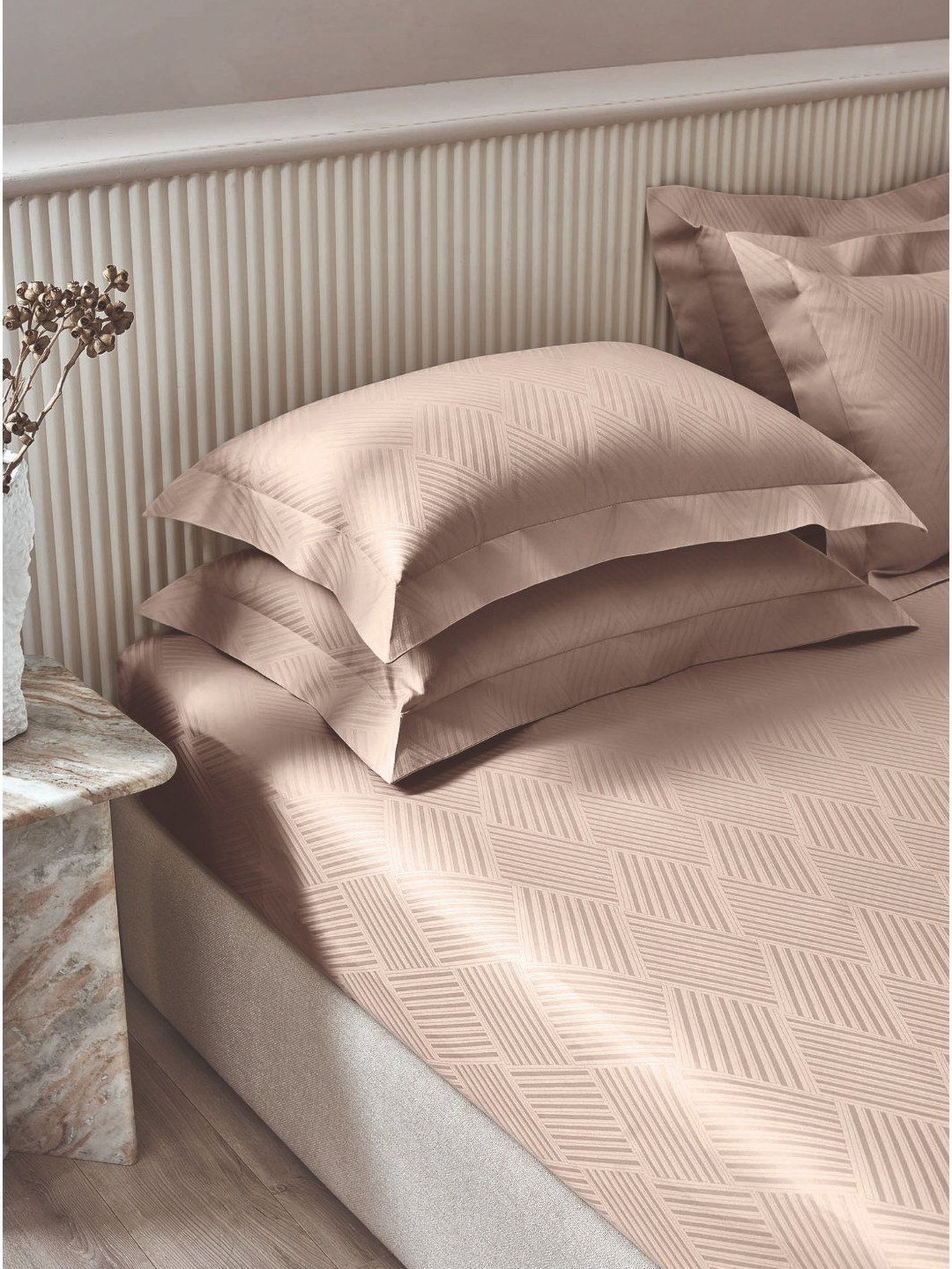 SANSAAR A DDECOR BRAND LIVE CONSCIOUSLY Pink Printed Heavy Winter Cotton King Bedding Set