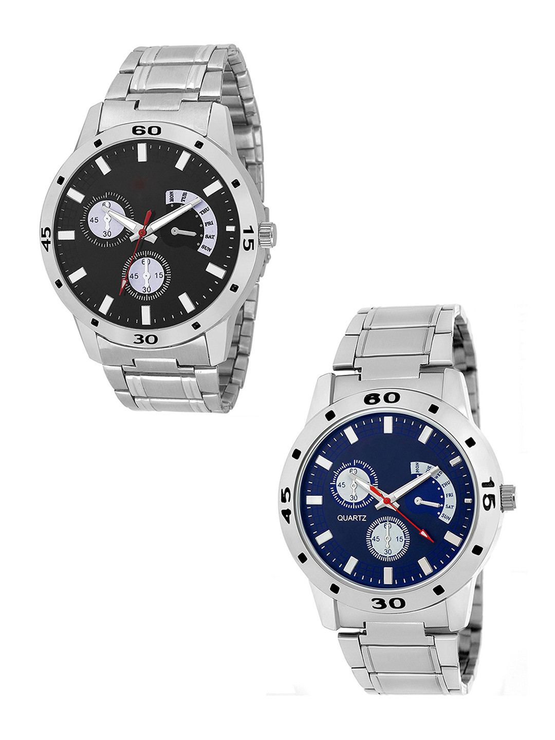 FROZIL Men Pack Of 2 Dial & Bracelet Style Straps Analogue Watches Eg-M-105-106