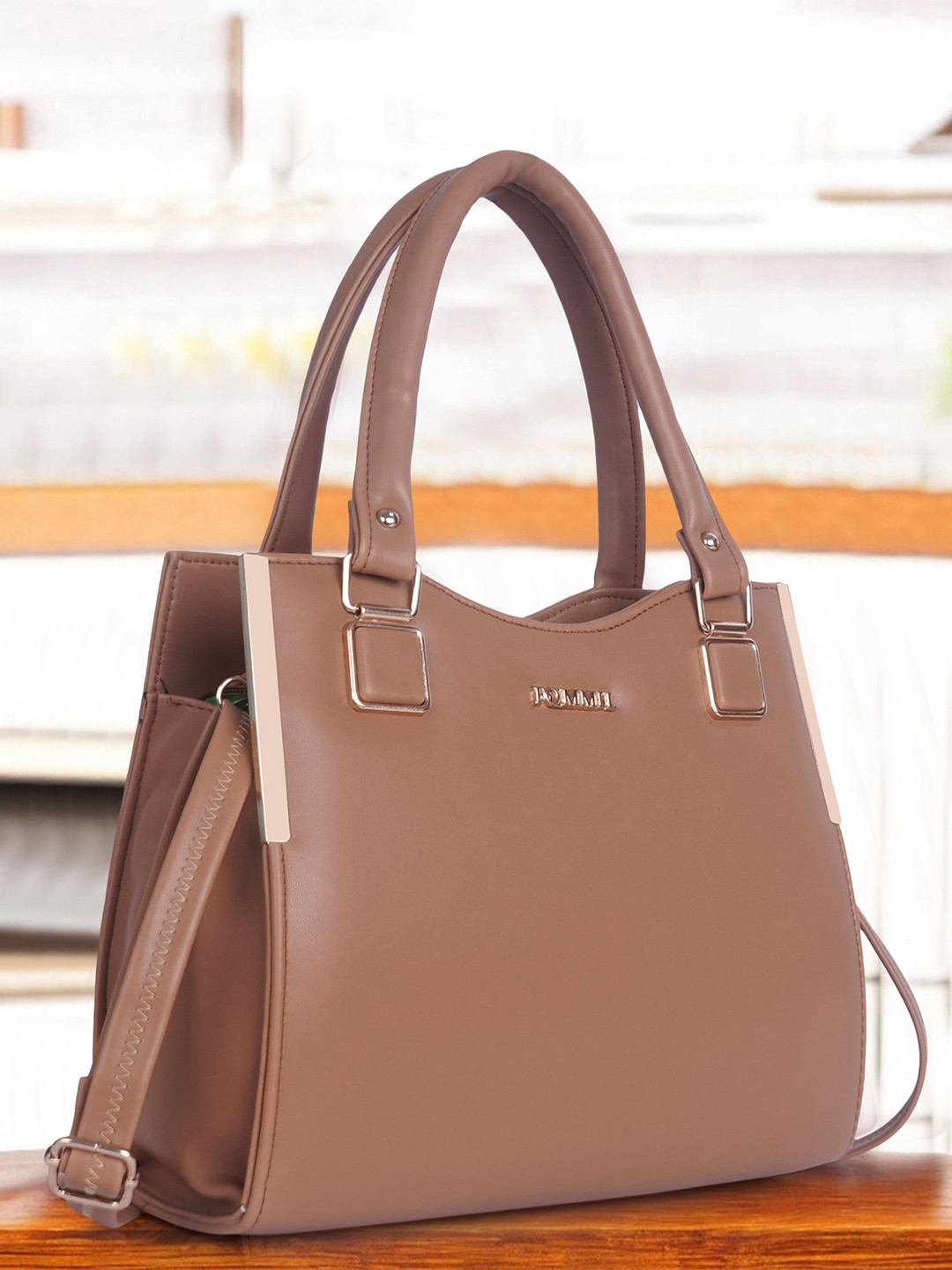 FOMMIL Synthetic Leather Satchel Crossbody Handbag With Tasselled
