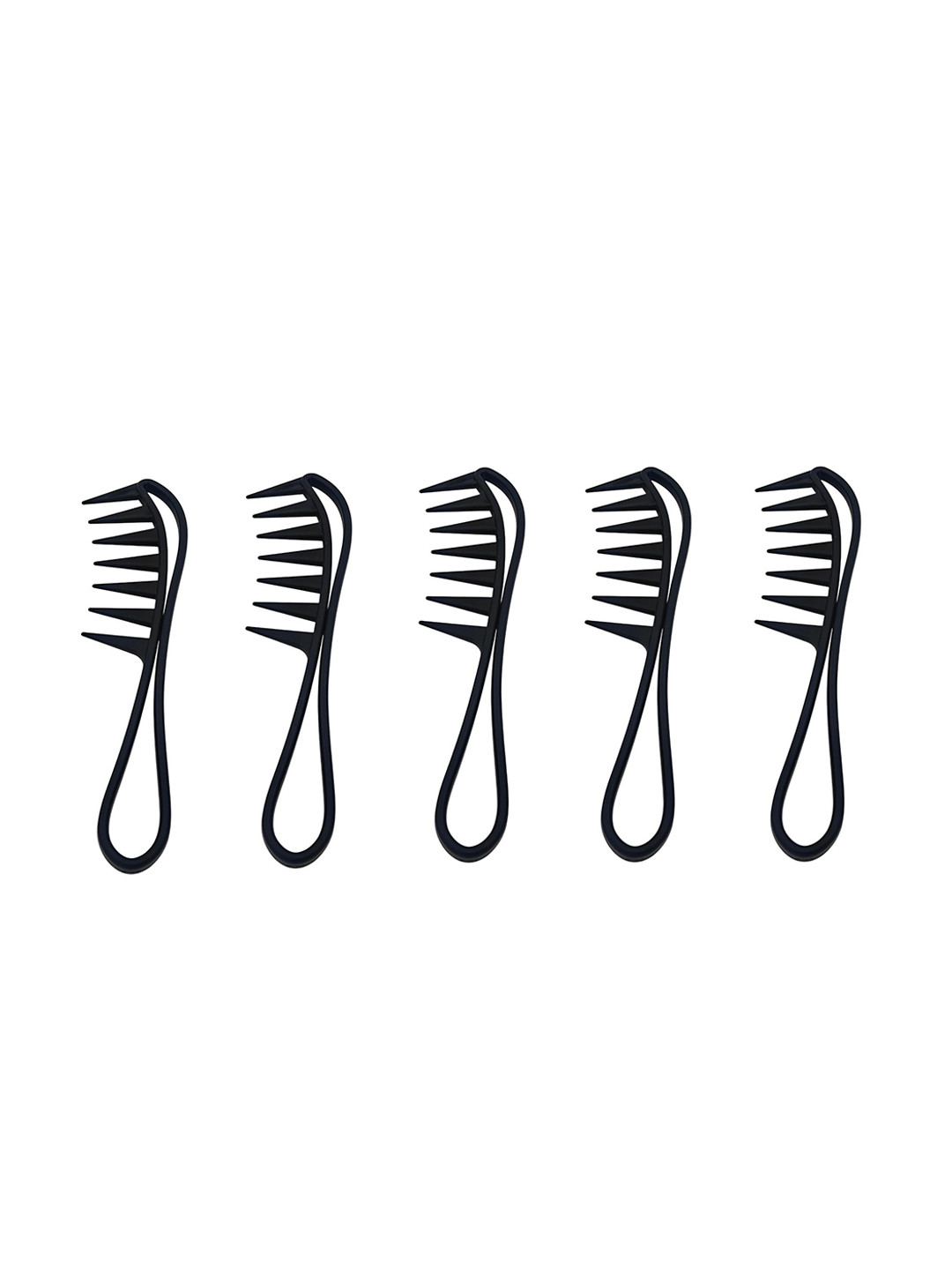 Adhvik Set Of 5 Wide Spacing Fine Tooth Comb For Styling