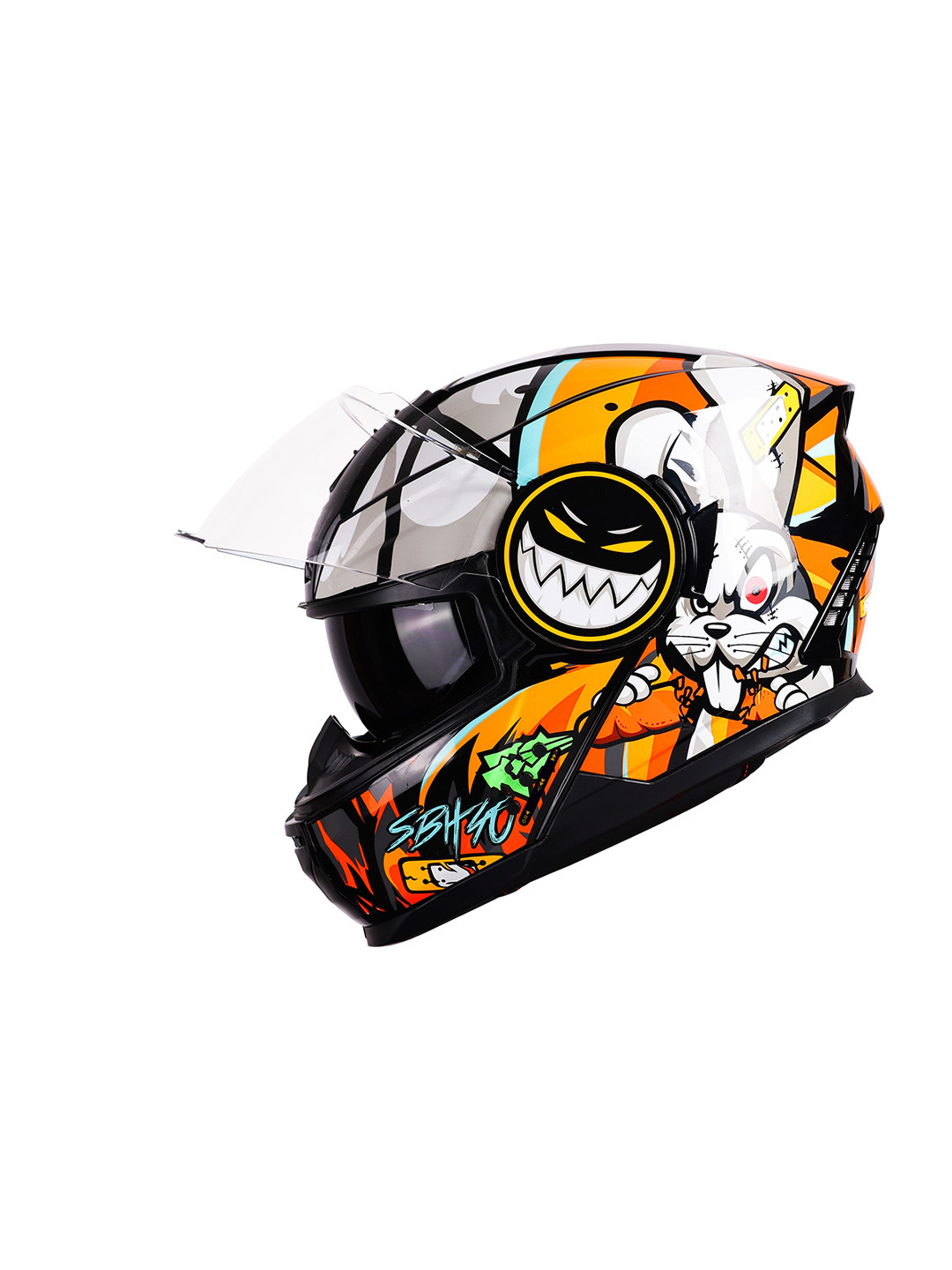 Steelbird SBH 40 Crazy Doe Bluetooth Full Face ISI Certified Motorbike Helmet