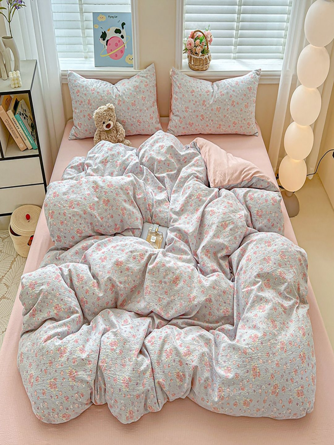 JC HOME Floral 3 Piece Double Extra Large Regular Bedding Set