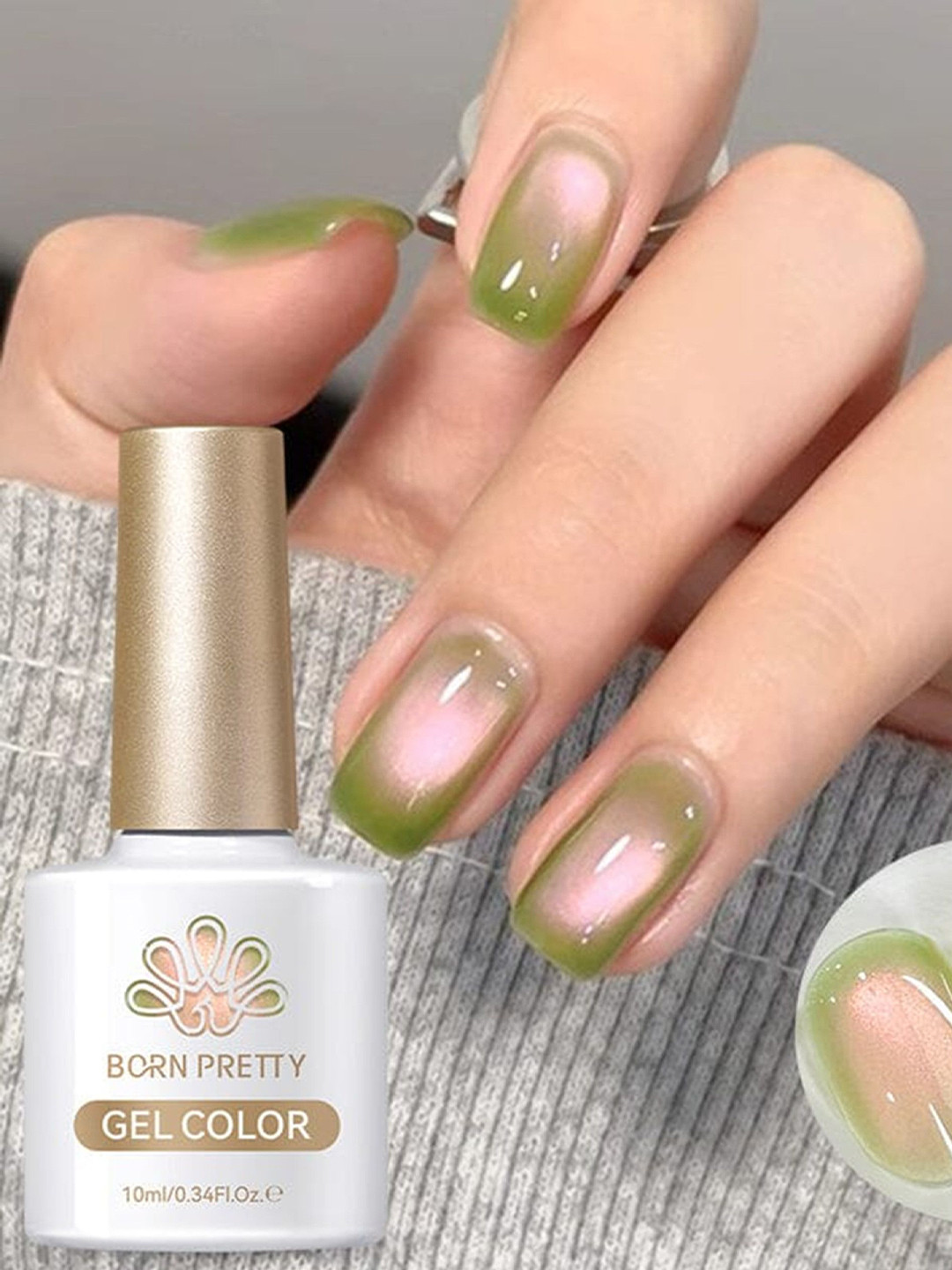 BORN PRETTY Cat Eye Magnetic Gel Polish - 10 ml - Guava-MY278