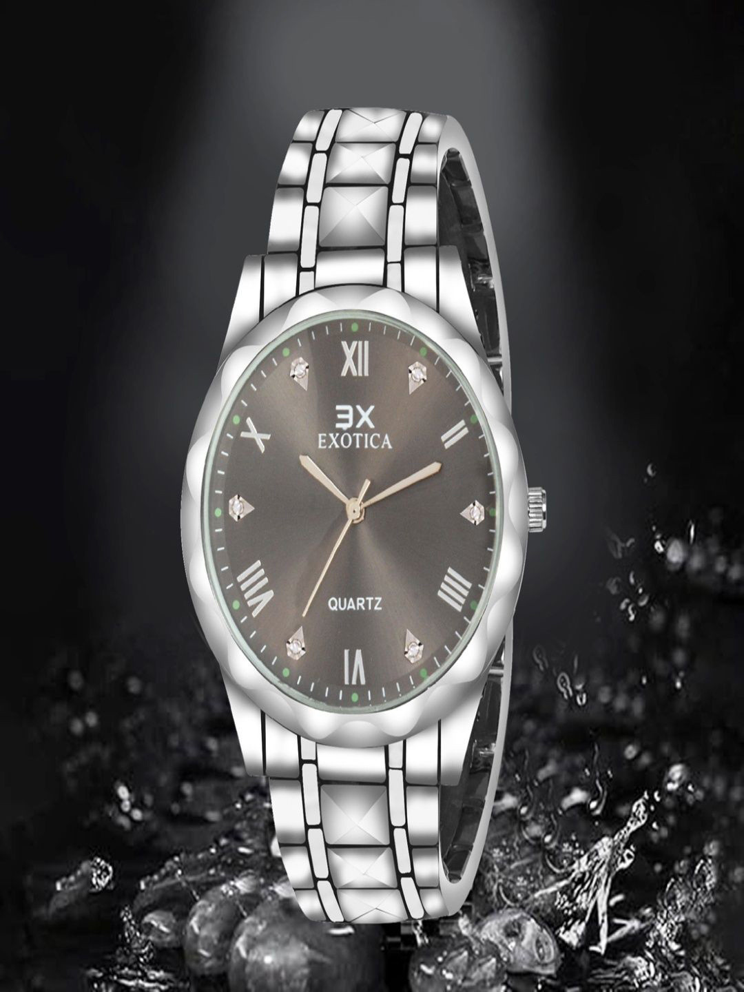 EXOTICA Men Brass Dial Analogue Watch EX-6079-TT-Silver Grey