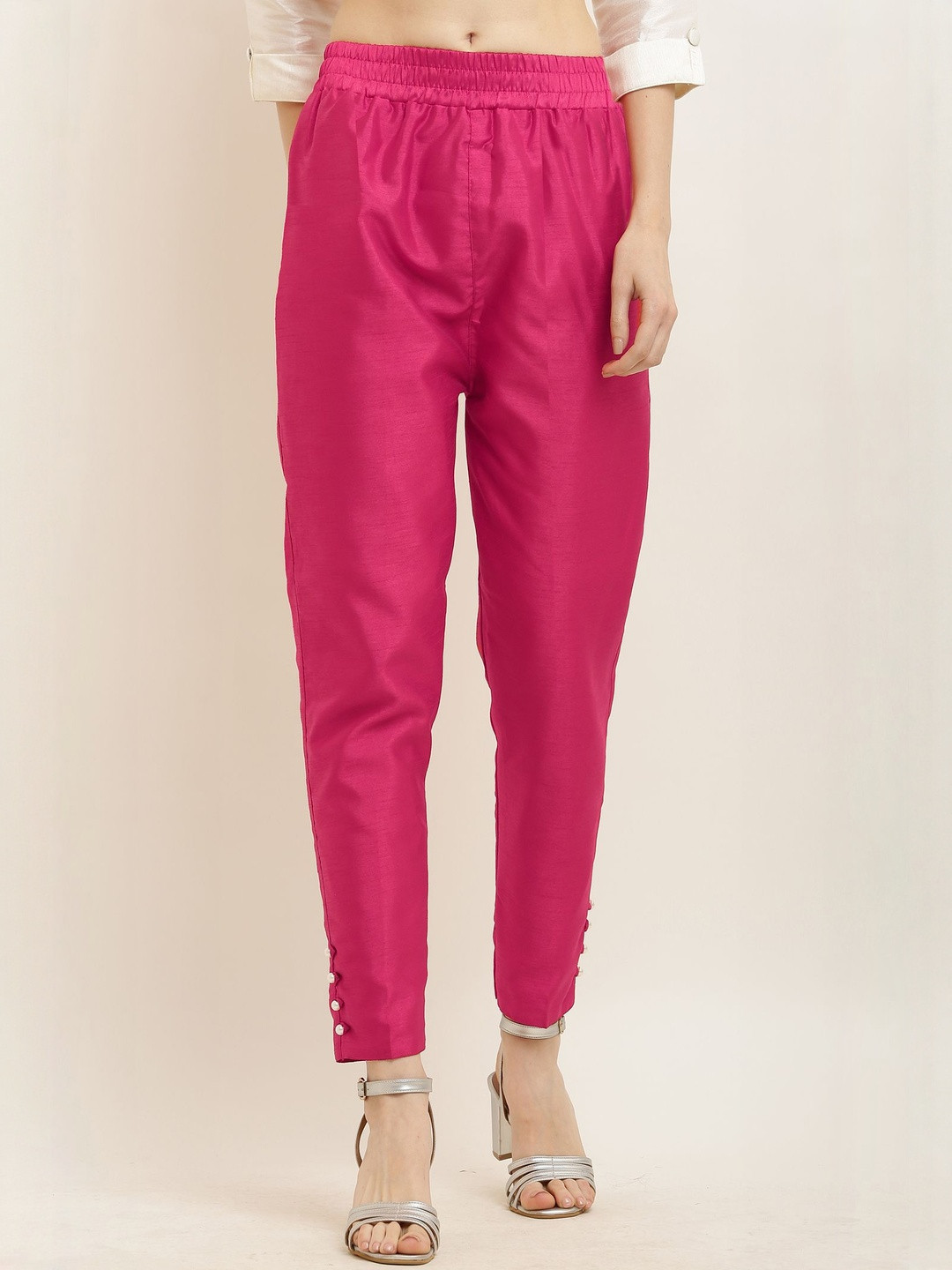 Moda Rapido Women Pink Trousers with Pocket