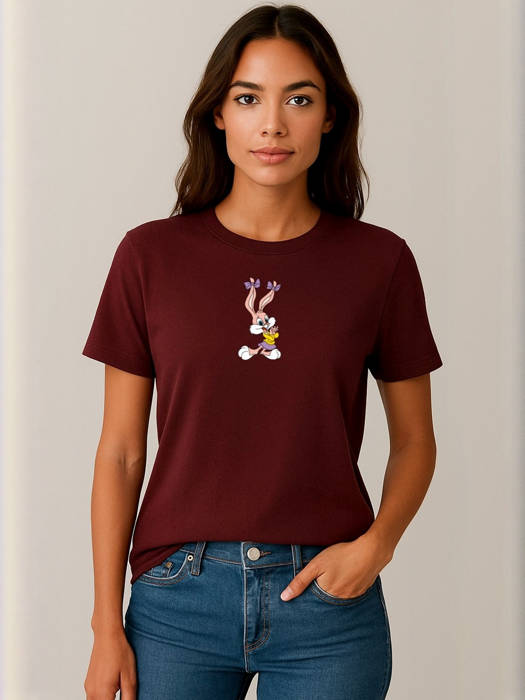 Anikmart Looney Tunes Printed Short Sleeves Pure Cotton T-shirt