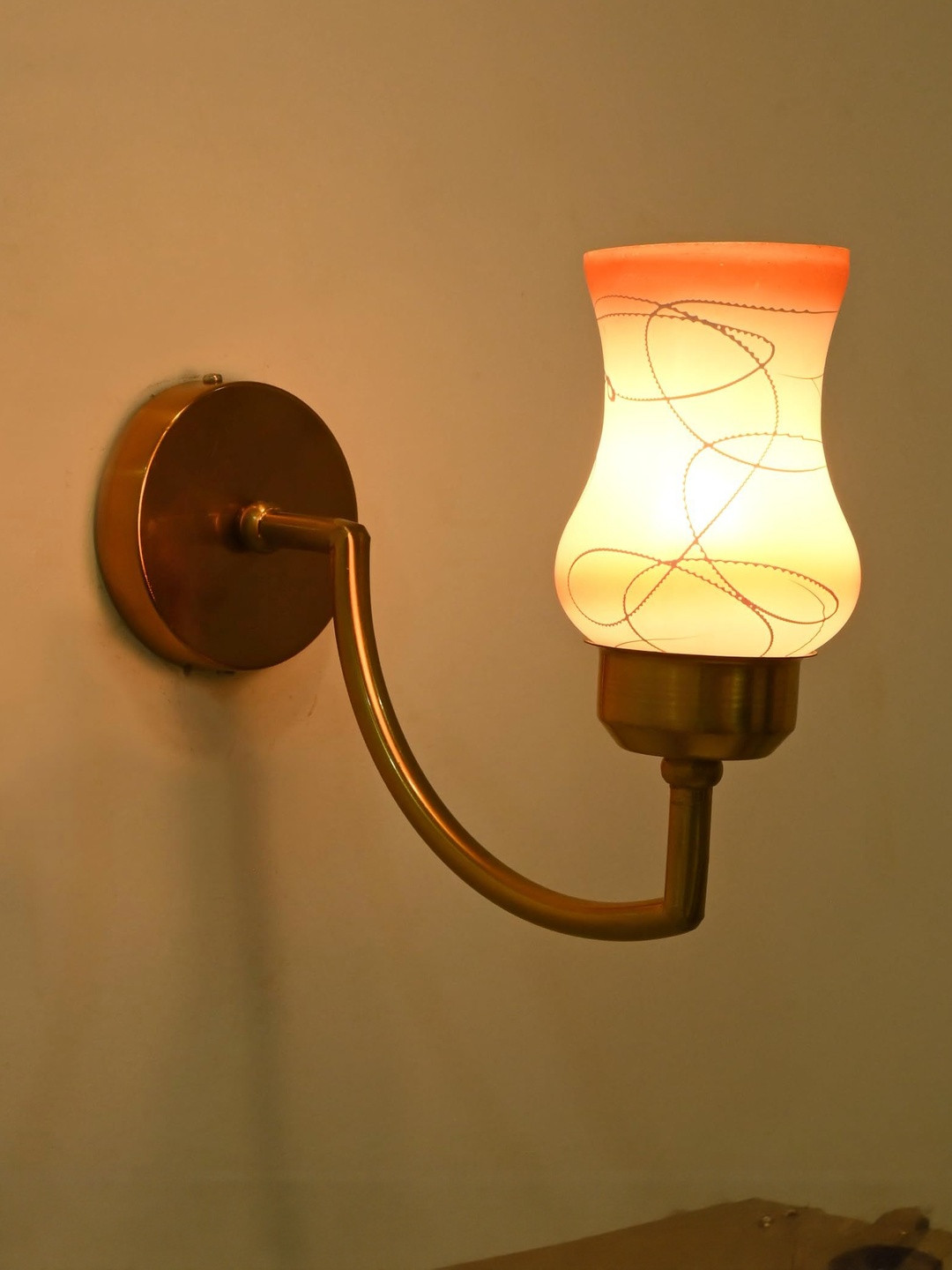 1ST TIME Printed Glass Traditional Cylinder Wall Lamps Wall Lamps