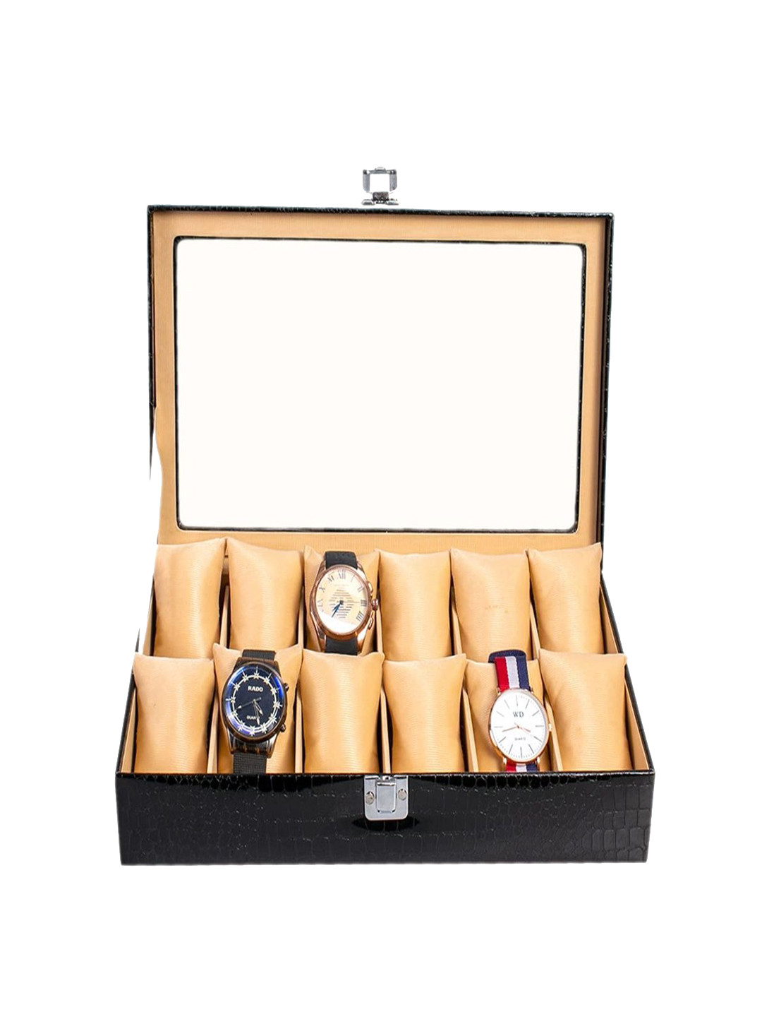 Galaxy Craft Black & WHite 12 Slot Watch Organiser