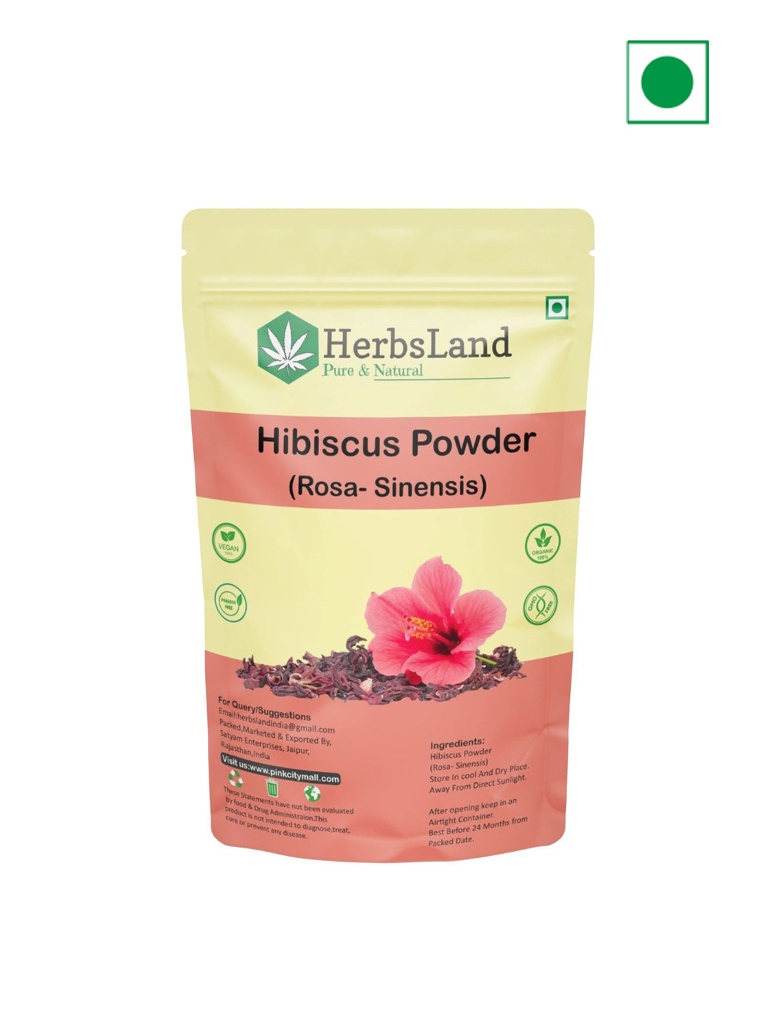 HerbsLand Hibiscus Powder For Hair & Skin - 200 g