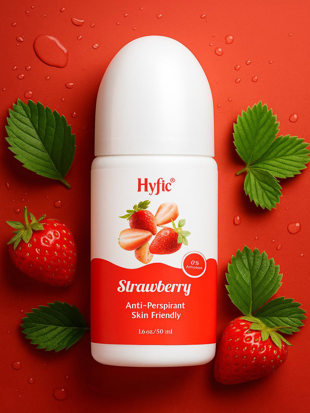 HYFIC Strawberry Alcohol Free Underarm Roll On - 50 ml