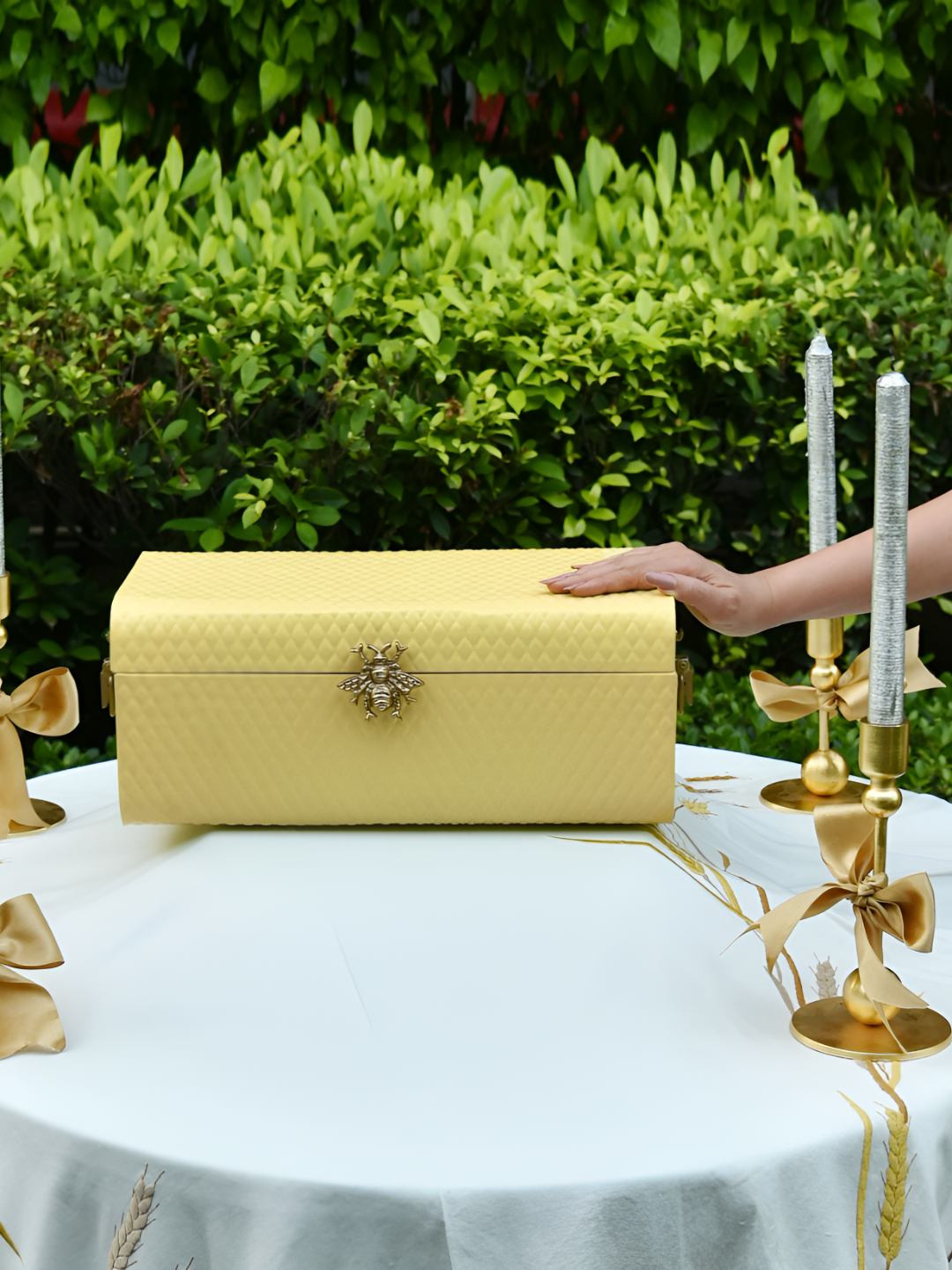 Living With Elan Yellow Easy to Clean Rectangle Box Container