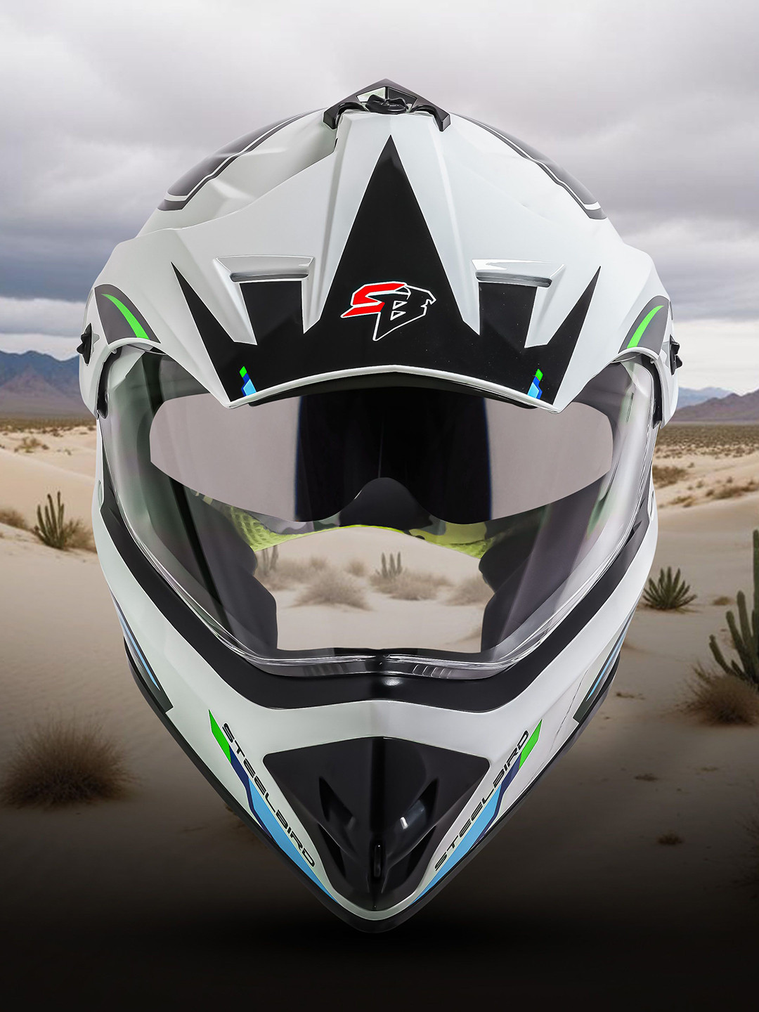 Steelbird SBH 13 ISS Racer Double Visor Full Face Helmet