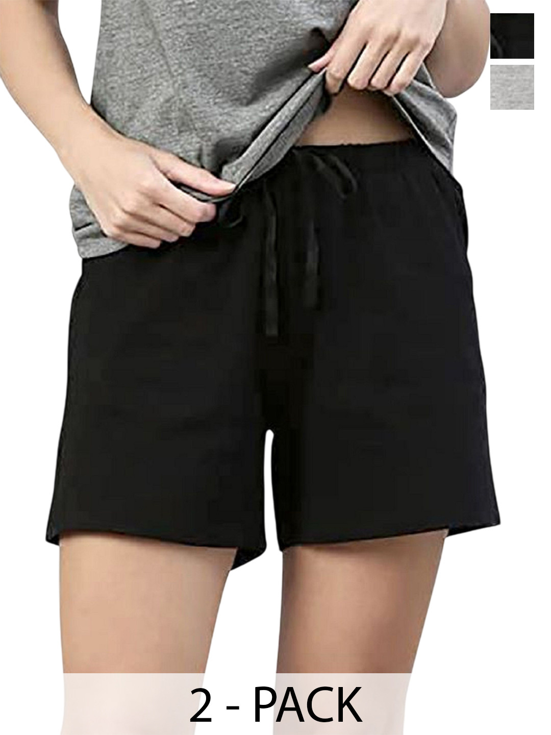 RIZIMCLOTHING Pack Of 2 Women Regular Fit Shorts