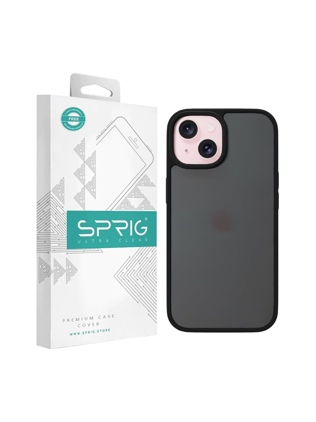 SPRIG Impact Resistant Shock Proof iPhone 15 Back Case