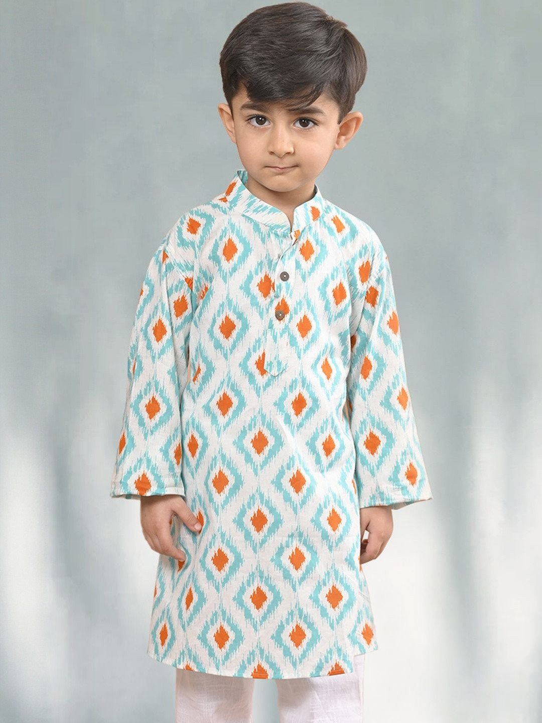 Sangria Boys Cotton Ethnic Motifs Kurta