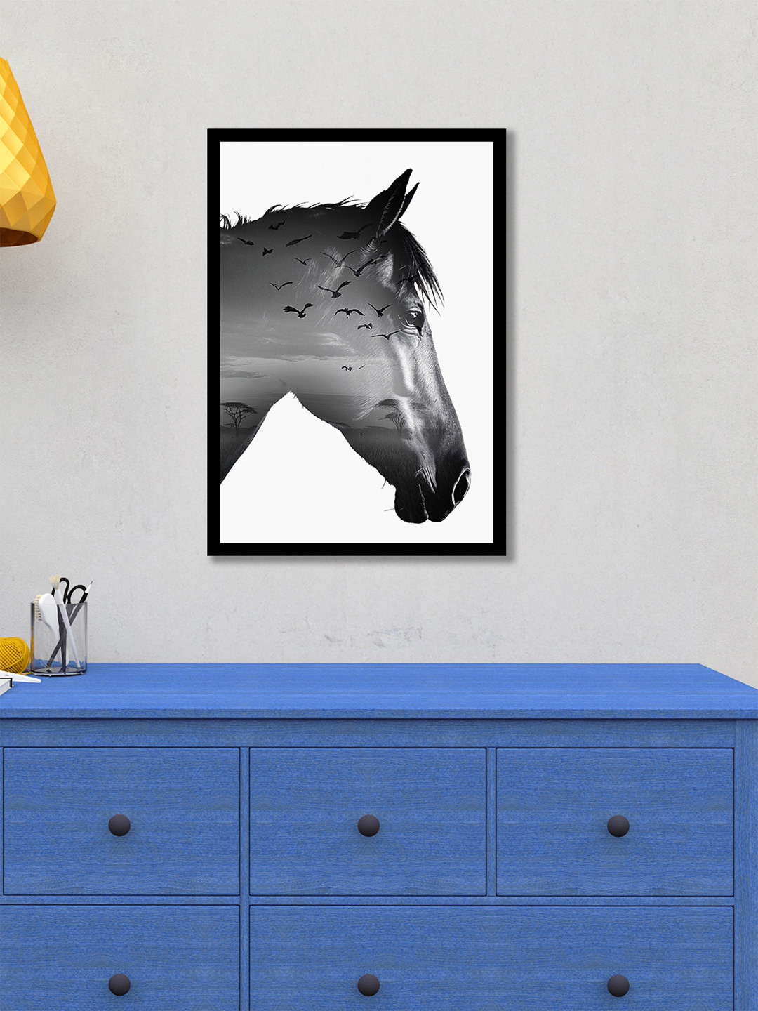 nestroots Black And Grey Between Shadow And Sky Canvas Wall Art