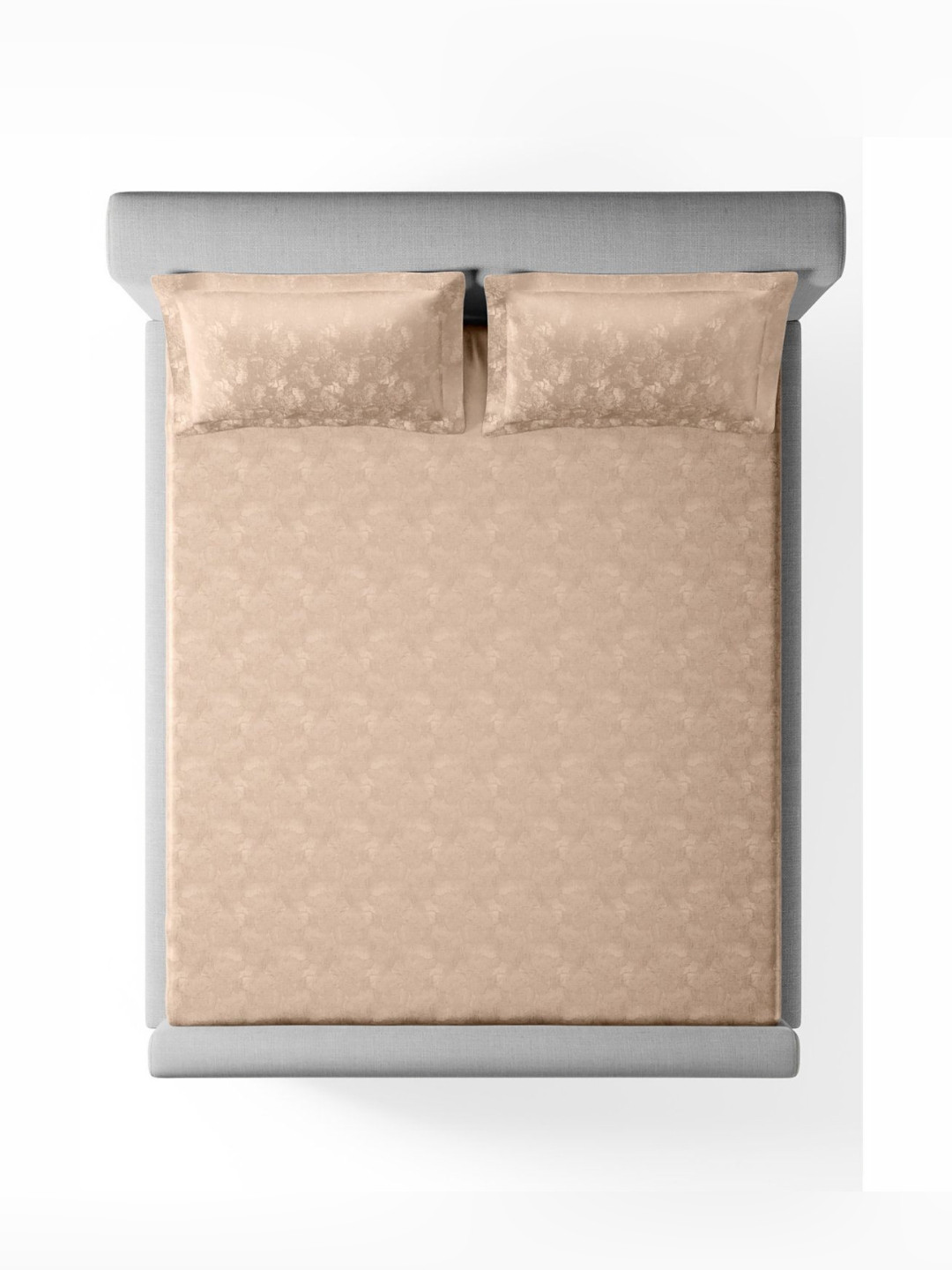 SANSAAR A DDECOR BRAND LIVE CONSCIOUSLY Brown Cotton King Bedsheet - 2.74 m X 2.74 m