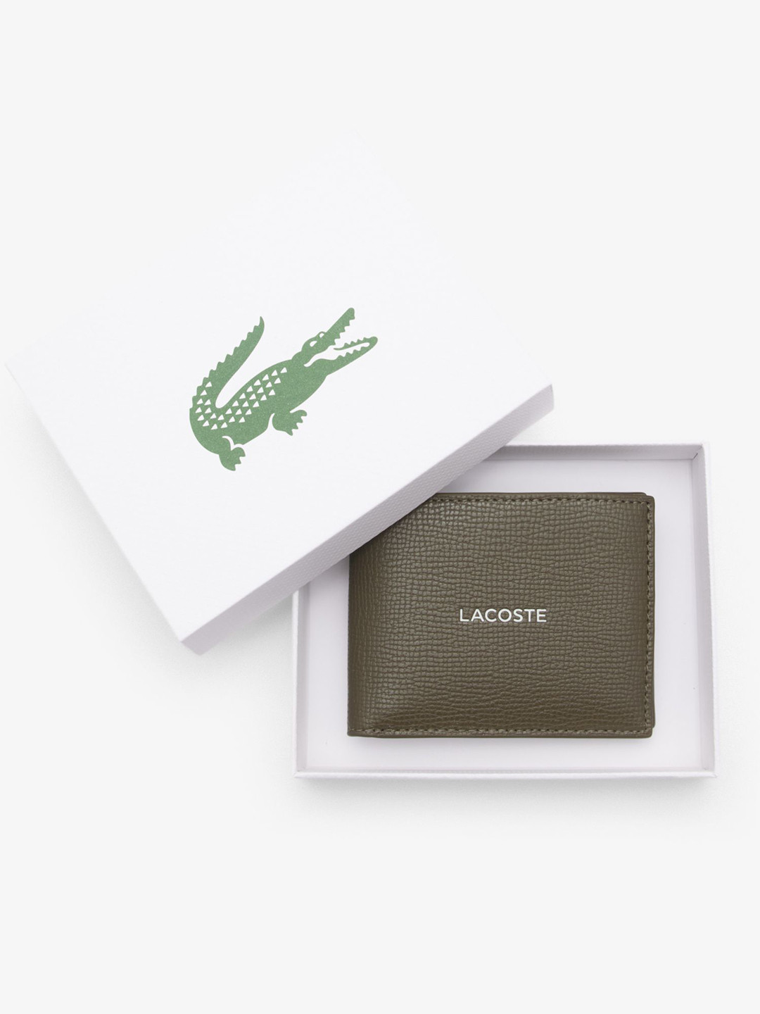 Lacoste Men Textured Two Fold Wallet