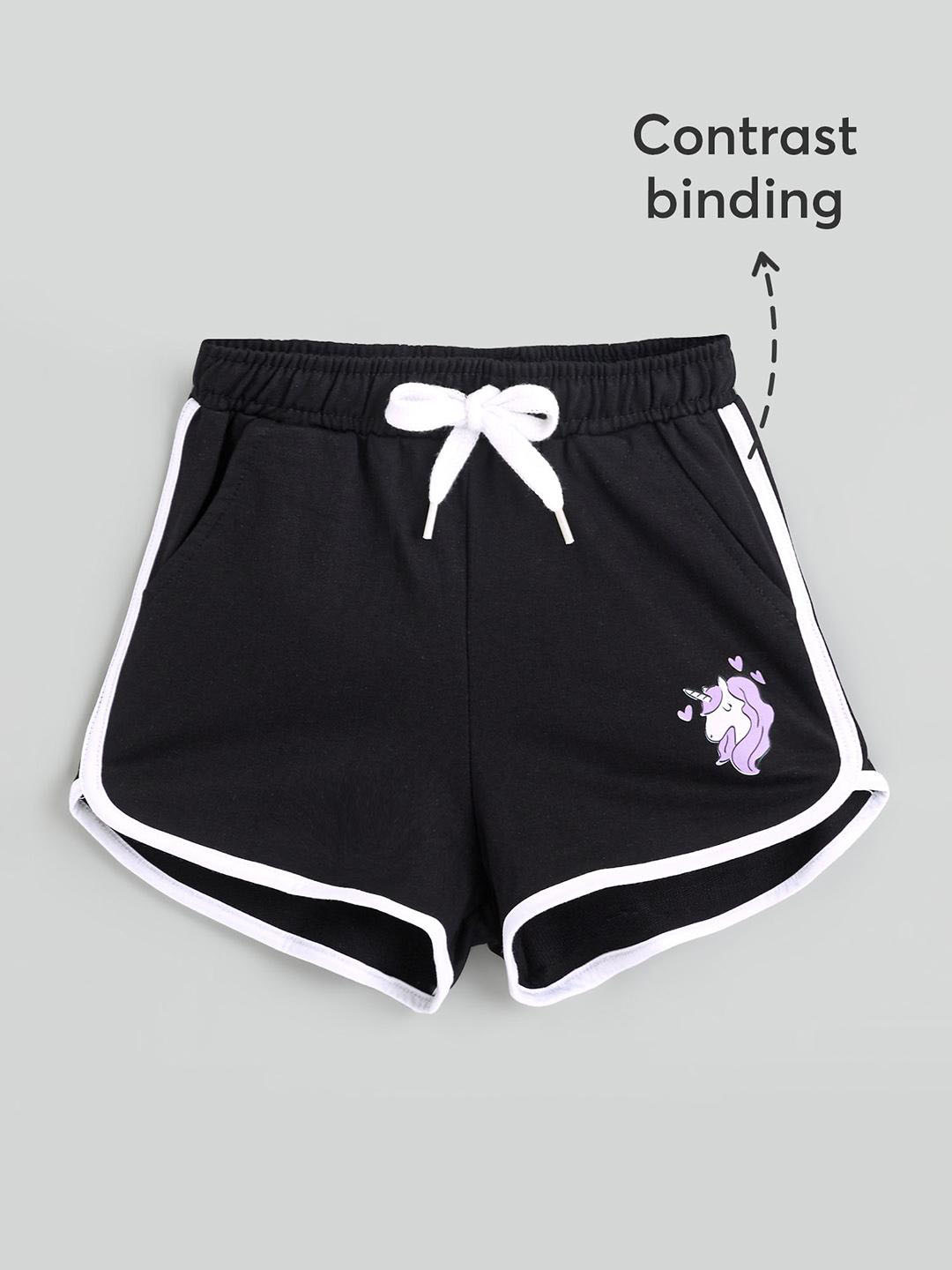 Hopscotch Terry Shadow Unicorn Shorts