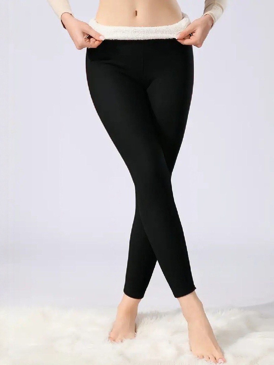 Piftif Fleece Women Warm Thick Fur Lined Fleece Winter Thermal Slim Fit Legging