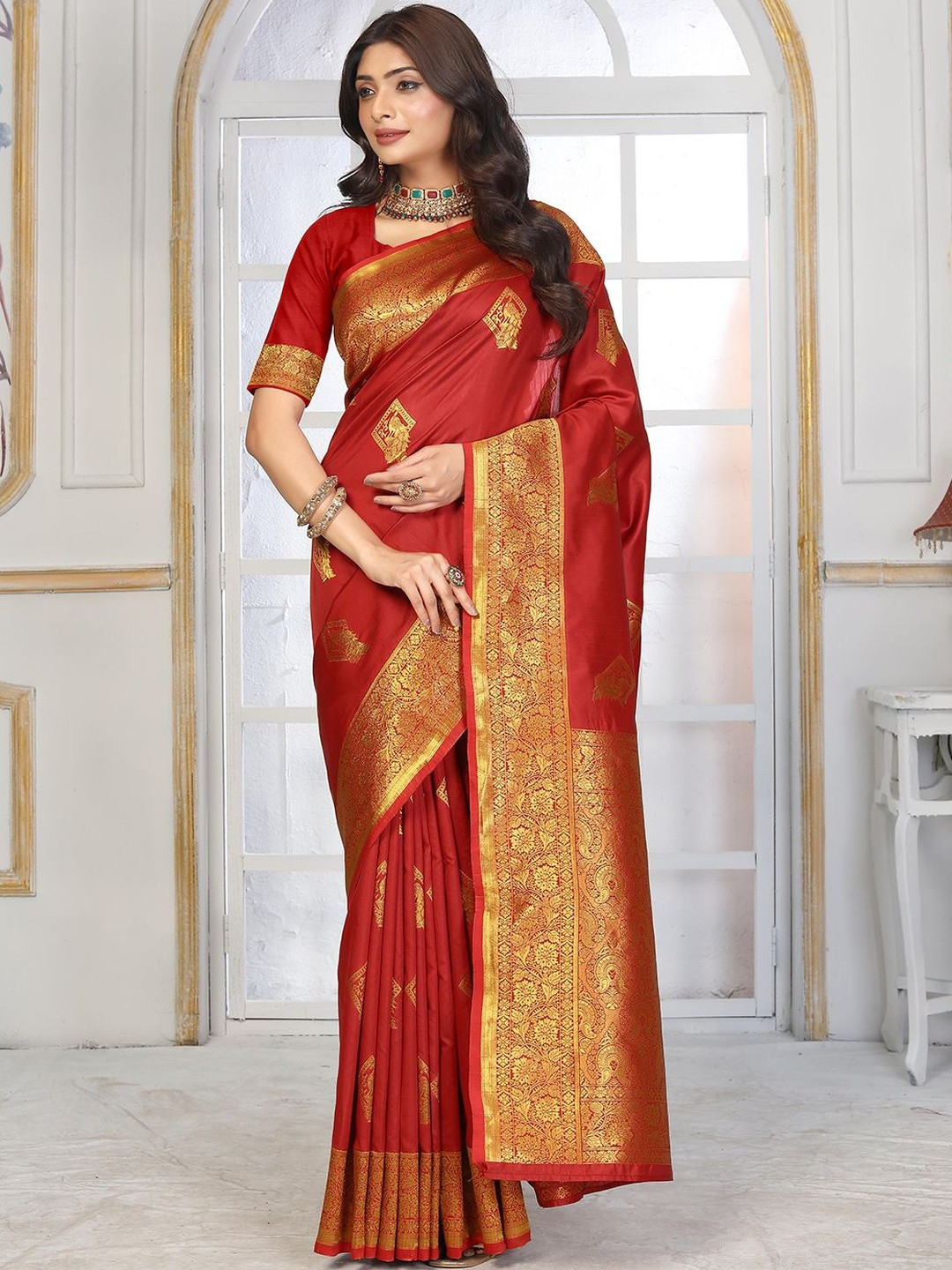 Kesudi Woven Design Zari Banarasi Saree W