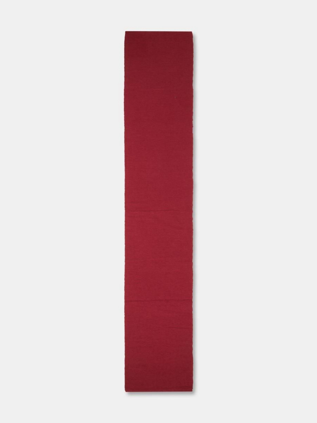 Fabindia Red Prithi Woven Cotton Table Runner