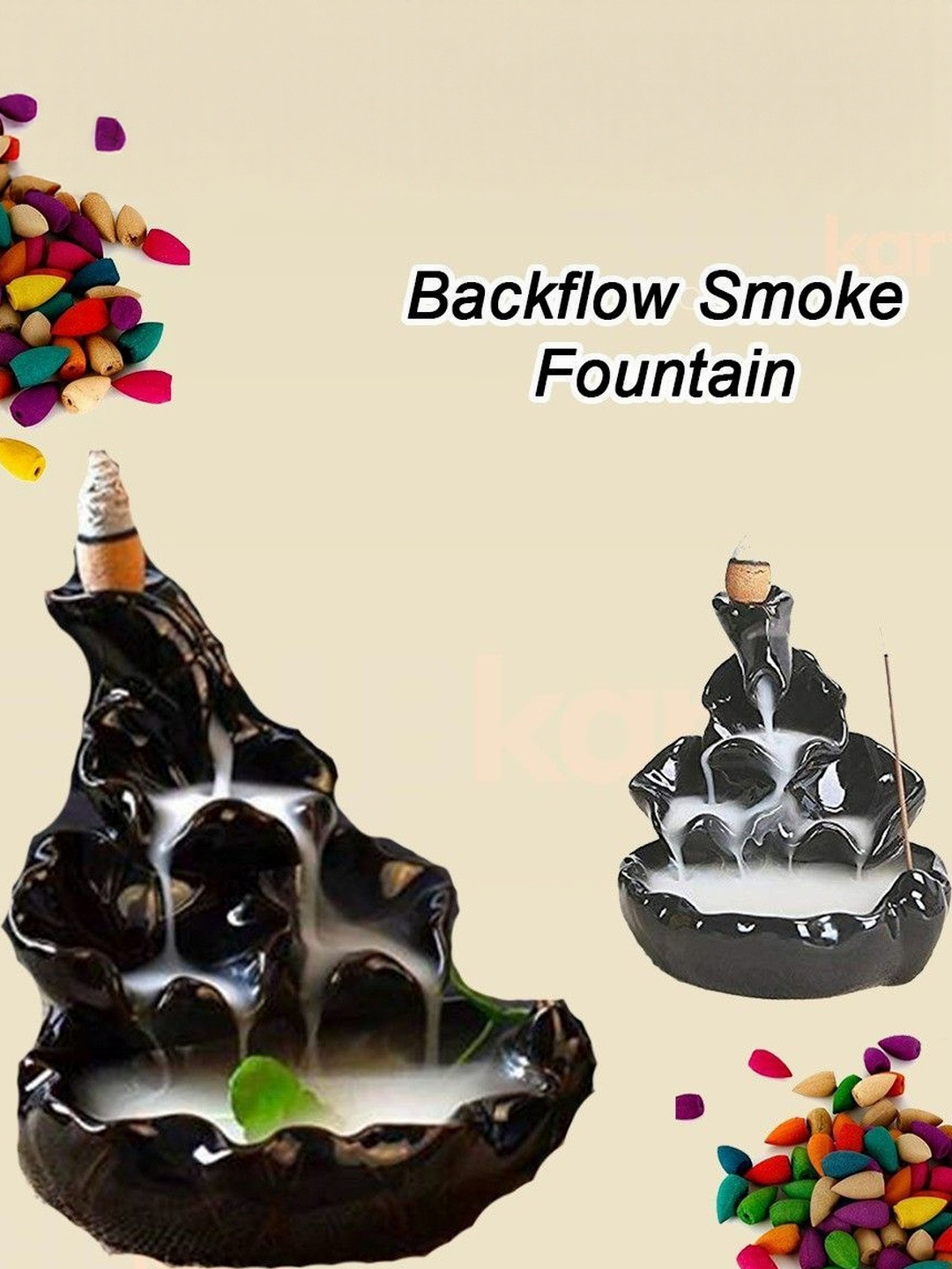 HBKART Black Glossy Curio Showpiece