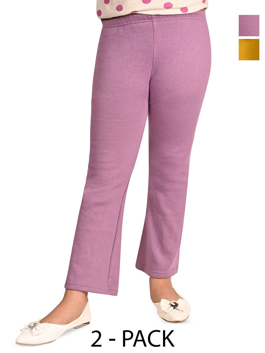 BAESD Girls Pack of 2 Flared Wool Palazzos