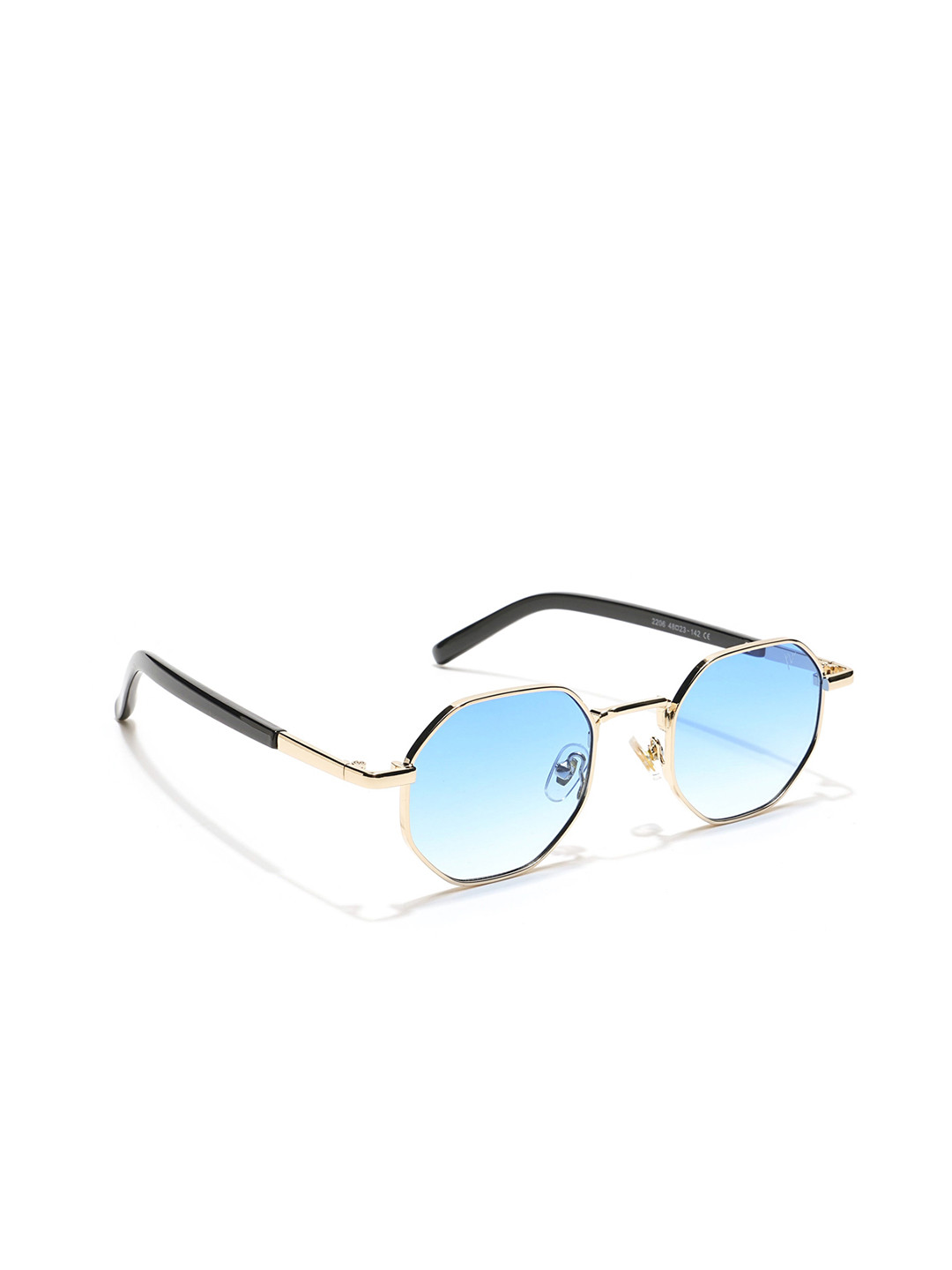 Voyage  Blue Lens & Gold-Toned Round Sunglasses with UV Protected Lens (2206MG3773)