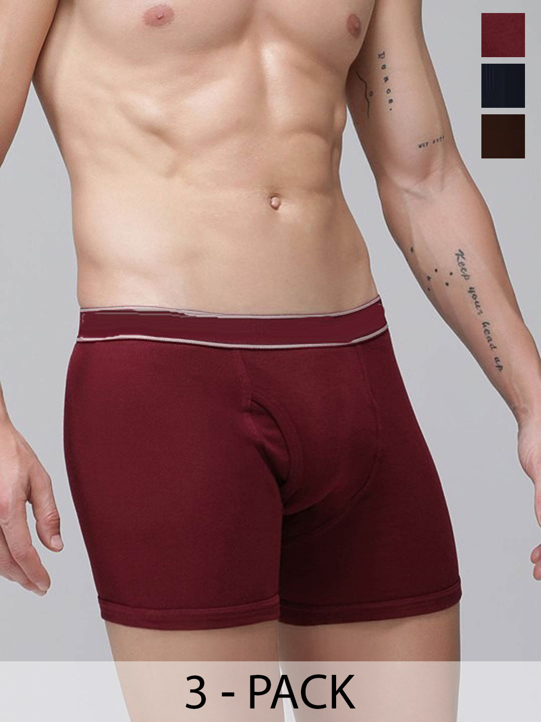 Cavenders Cotton Briefs For Men Solid (pack of 3)