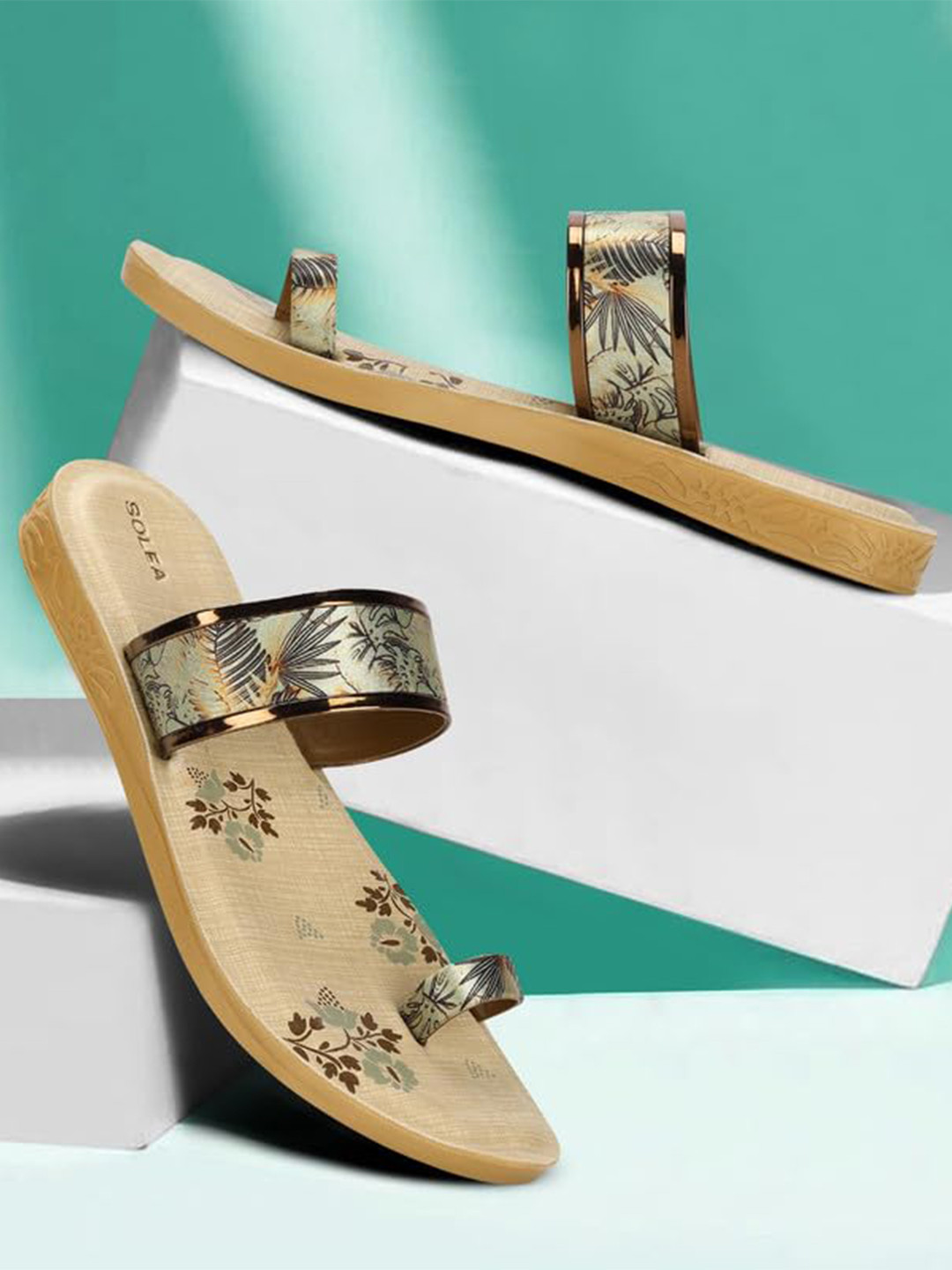 Paragon Women Sturdy Construction Printed One Toe Flats