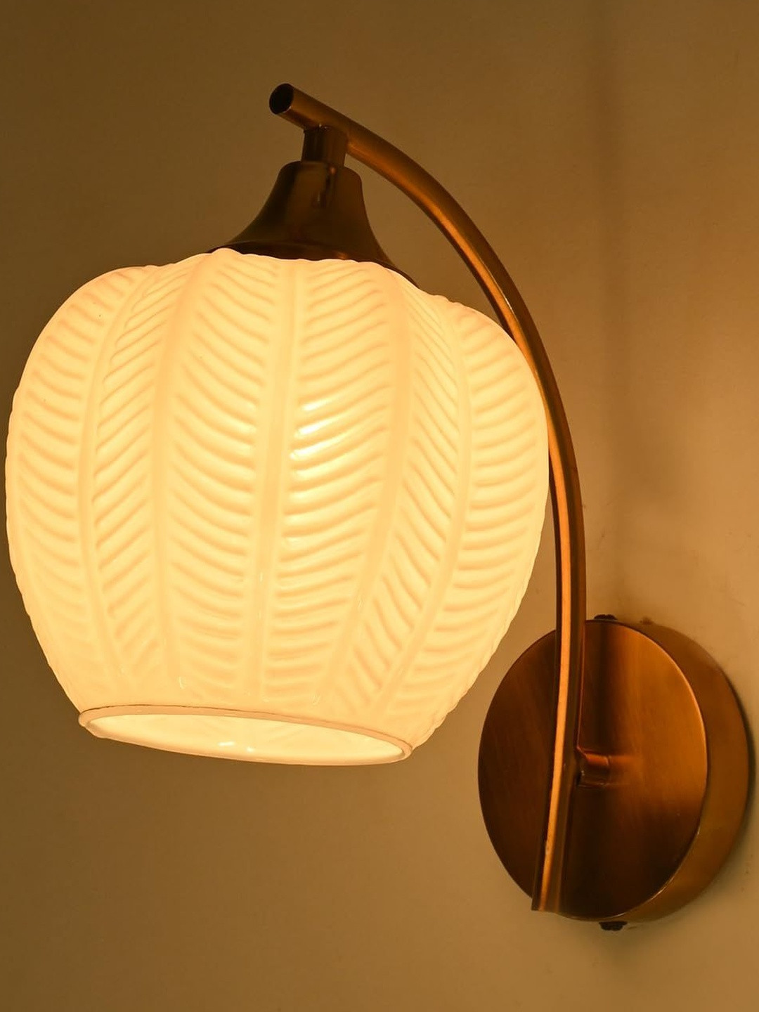 1ST TIME White Solid Glass Traditional Sperical Shaped Wall Lamp
