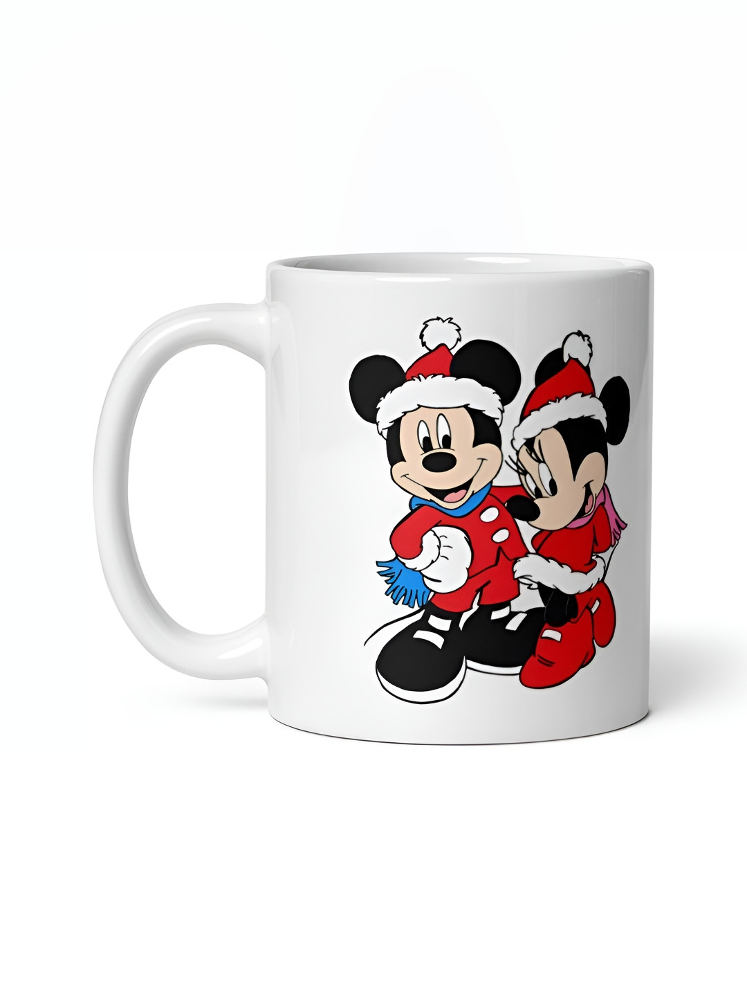 Mr UVD White & Red Mickey Mini Printed Ceramic Glossy Mug- 350 ml