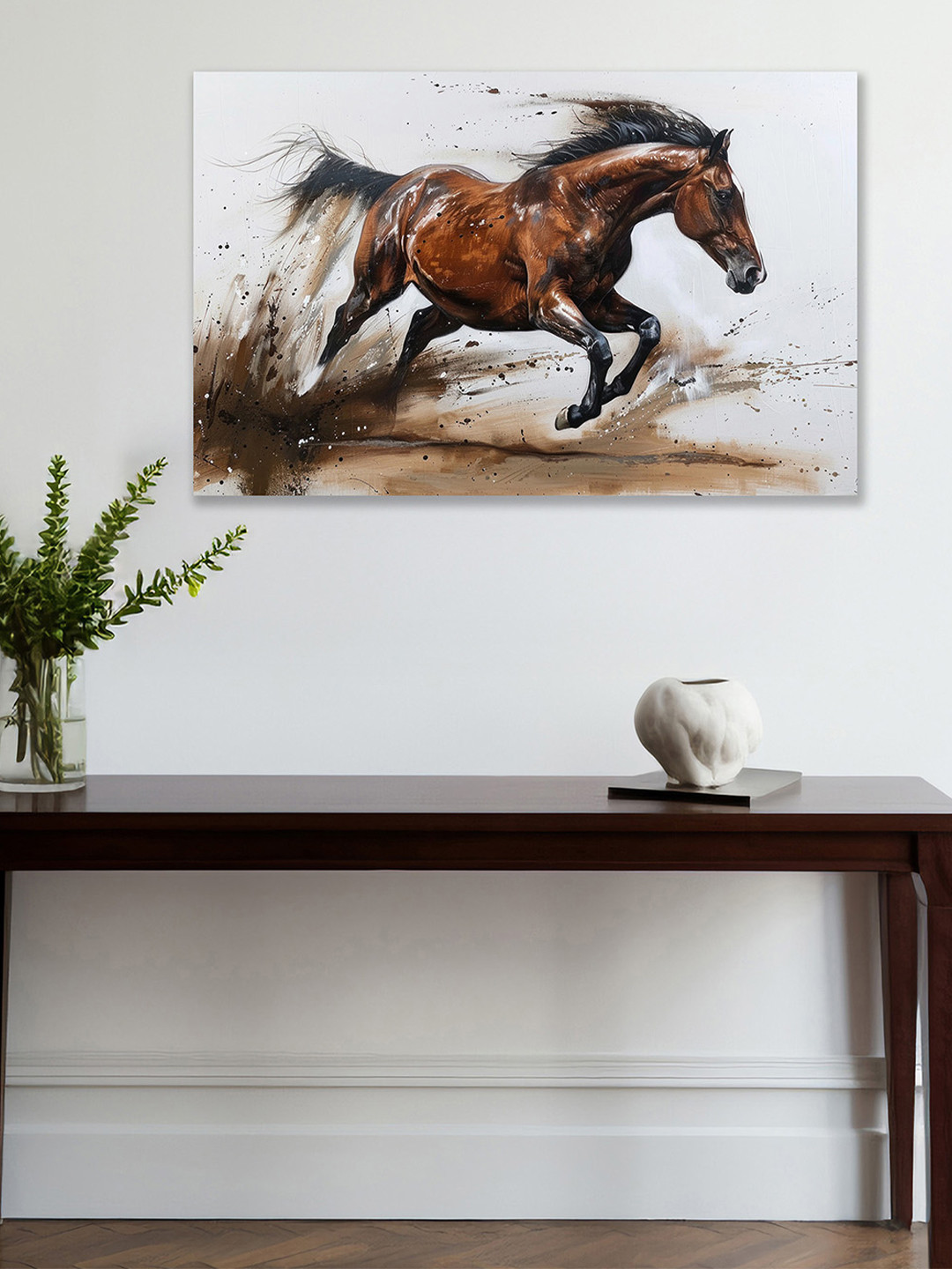 nestroots White And Brown Single Heart of the Storm Wall Art