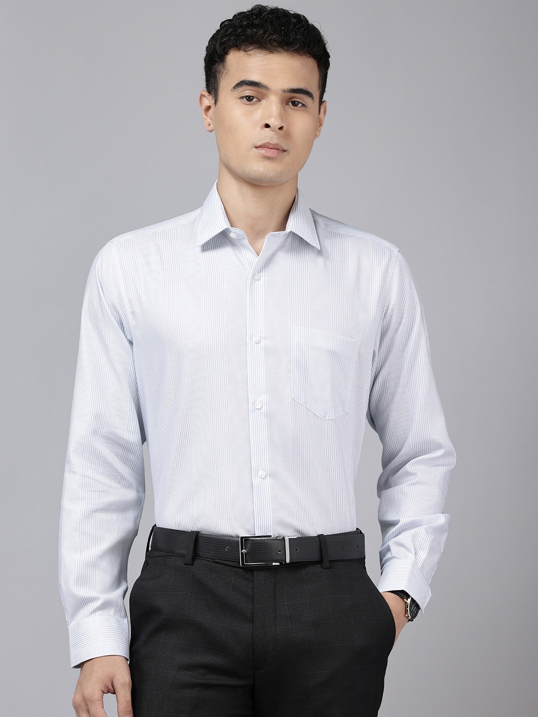 Van Heusen Custom Vertical Stripes Formal Shirt