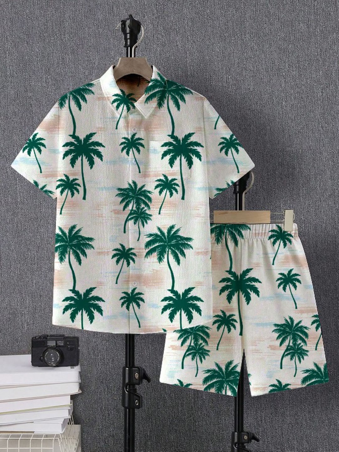 FASTDEAL Boys Printed Cotton Blend Co-Ord Set