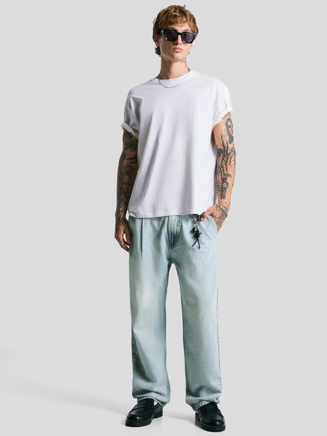 Bershka Pure Cotton Loose Fit Jeans