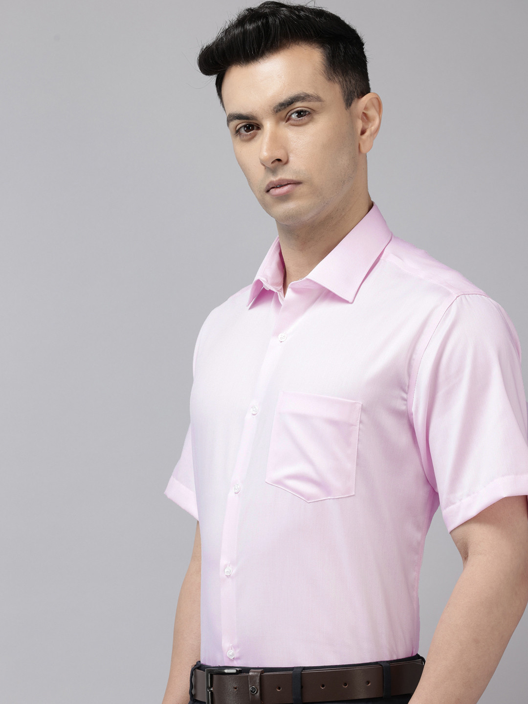 Van Heusen Pure Cotton Textured Custom Fit Formal Shirt