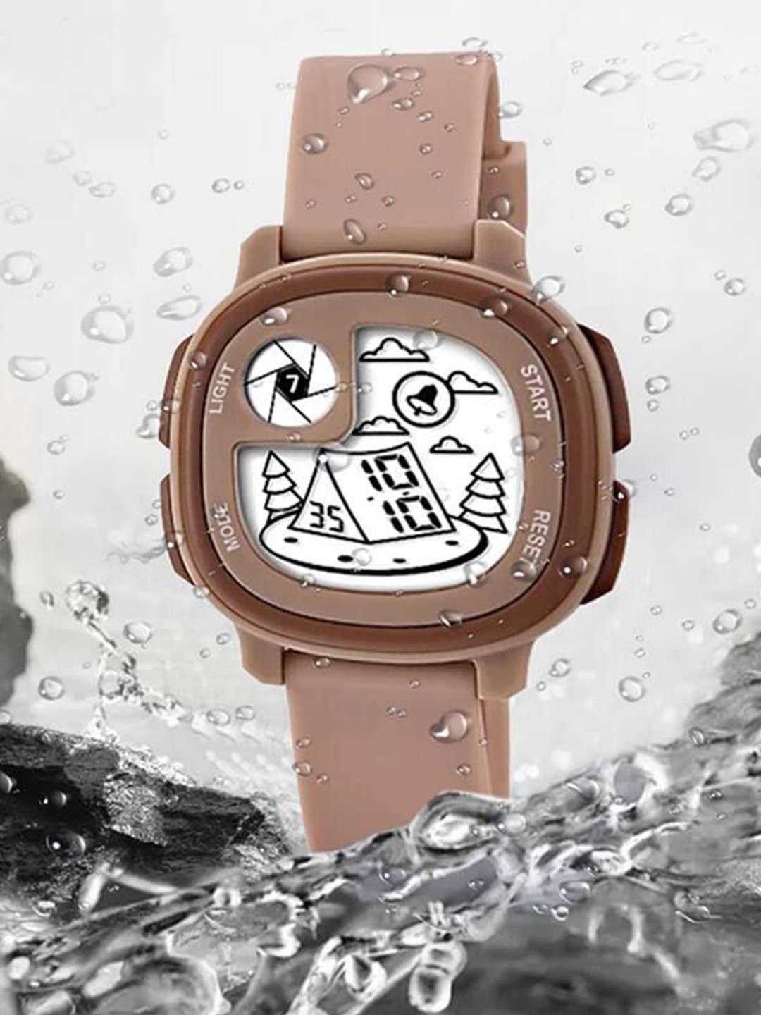 EWWE Kids Printed Dial Watch Home-Brown