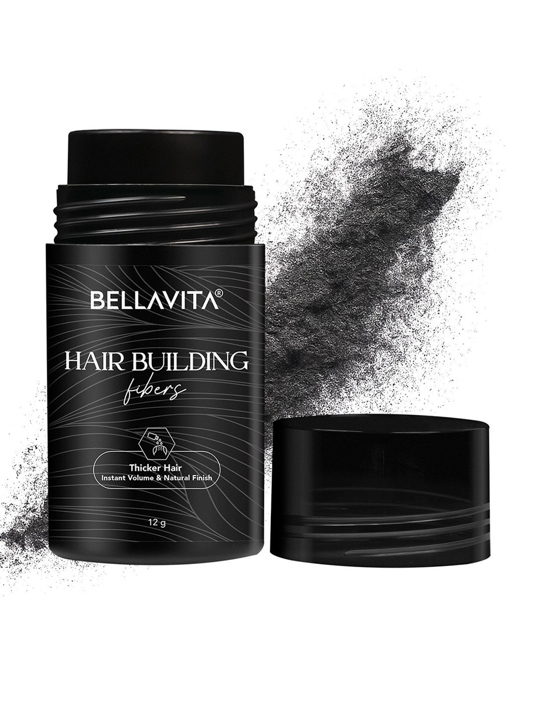 Bella Vita Organic Hair Building Fiber- 12 g- Black
